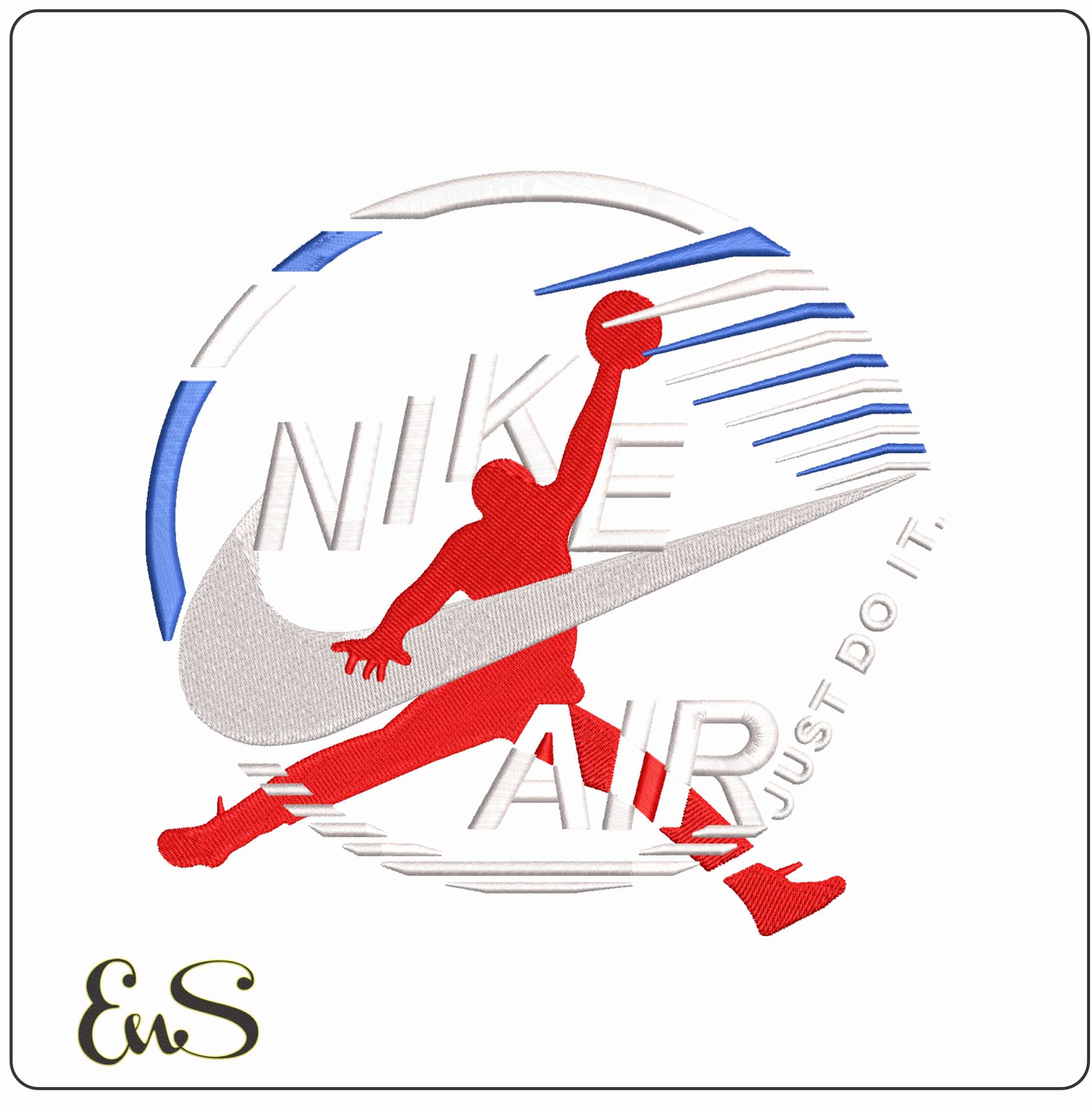 Nike Air Jordan Just Do It- Elegant embroidery design file - instant download