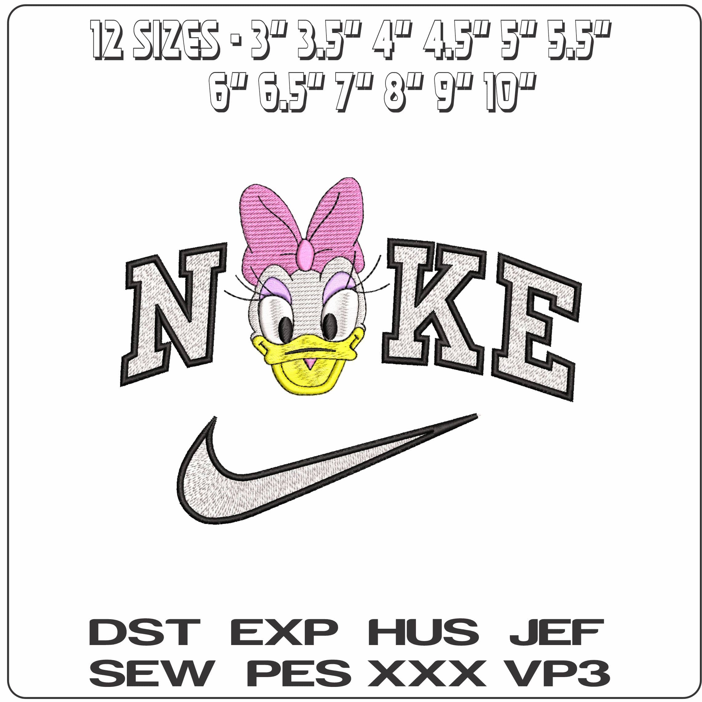 Nike Daisy Duck Head- Elegant embroidery design file - instant download — view 2