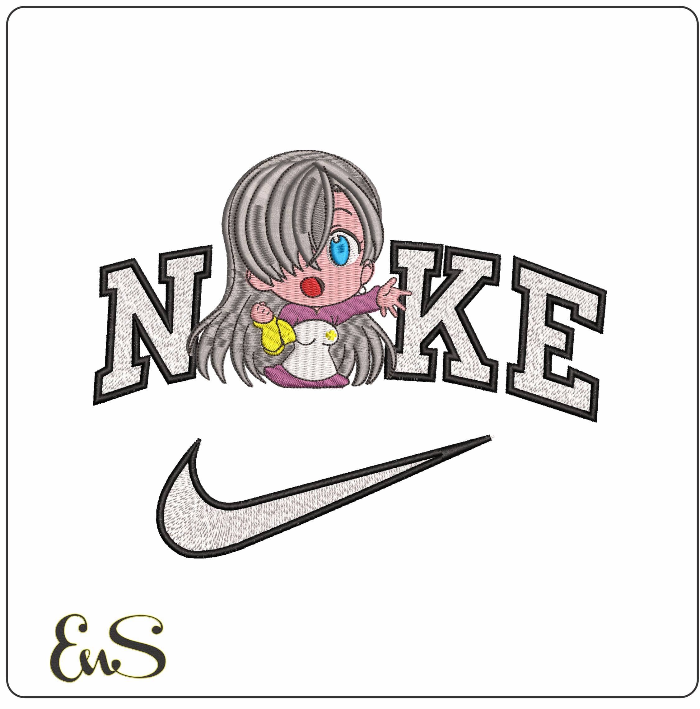 Nike Elizabeth Liones The Seven Deadly Sins Anime- Elegant embroidery design file - instant download