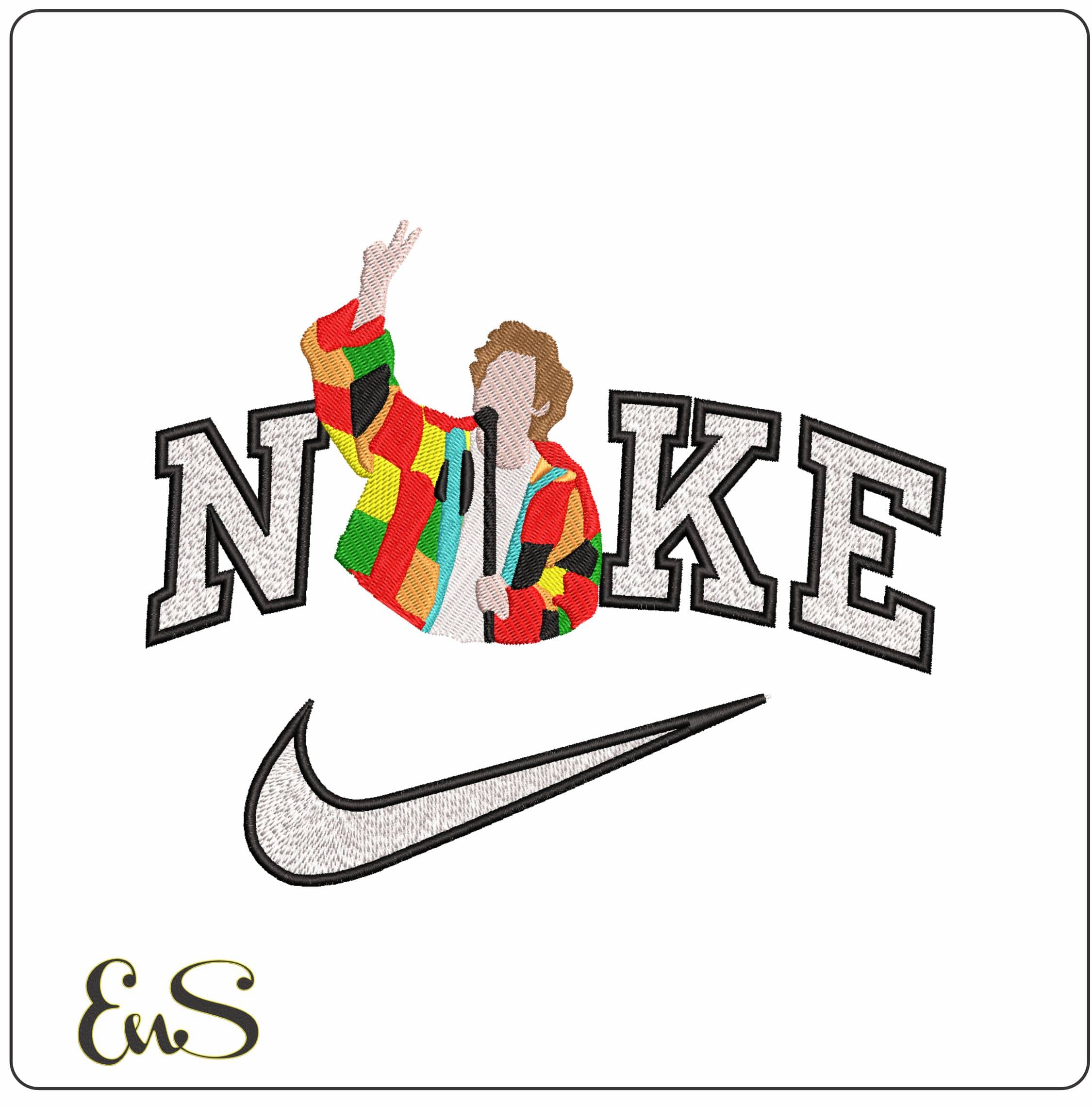 Nike Harry Styles T shirt - Elegant embroidery design file - instant download