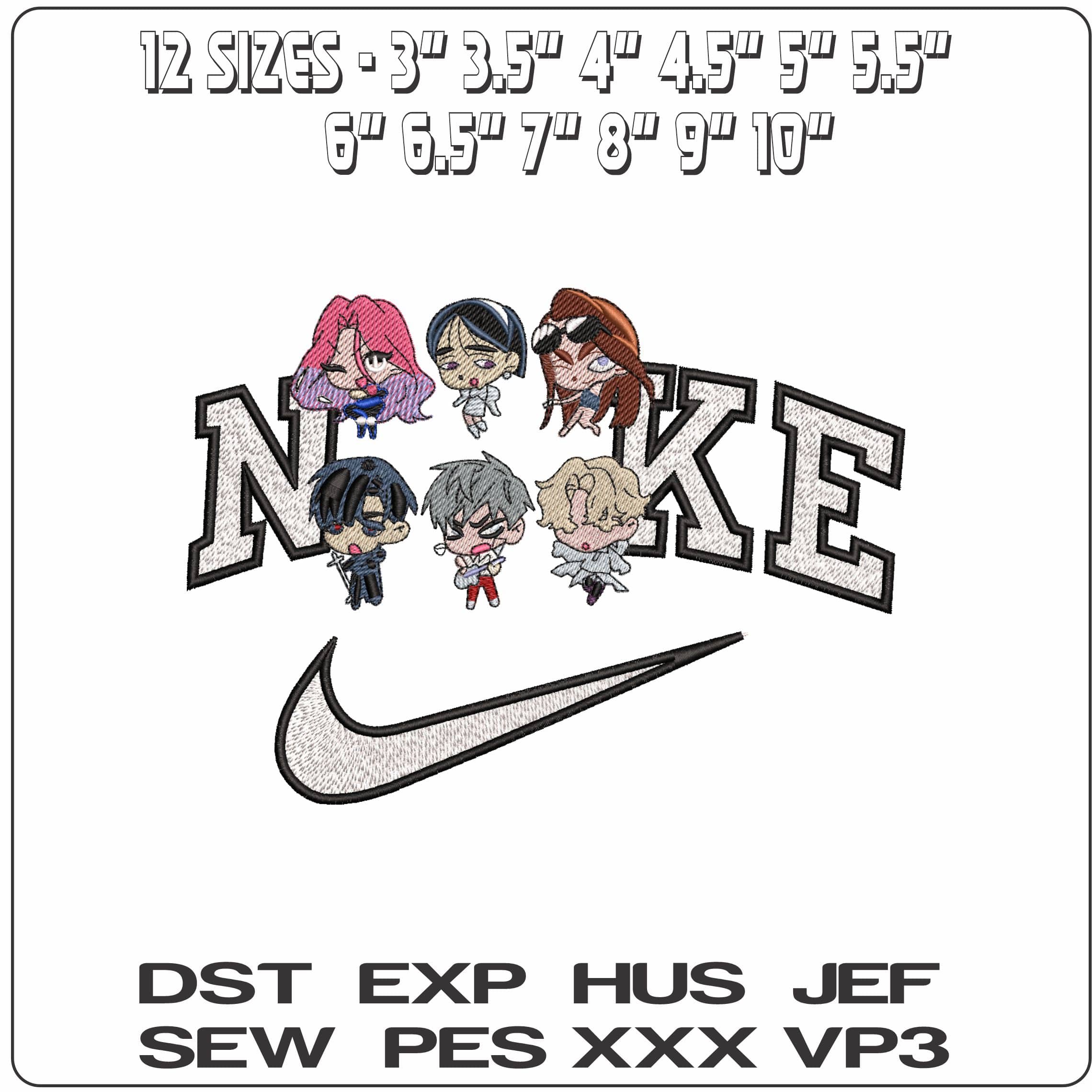 Nike Iavn Till Luka Mizi Sua Hyuna Alien Anime- Elegant embroidery design file - instant download — view 2