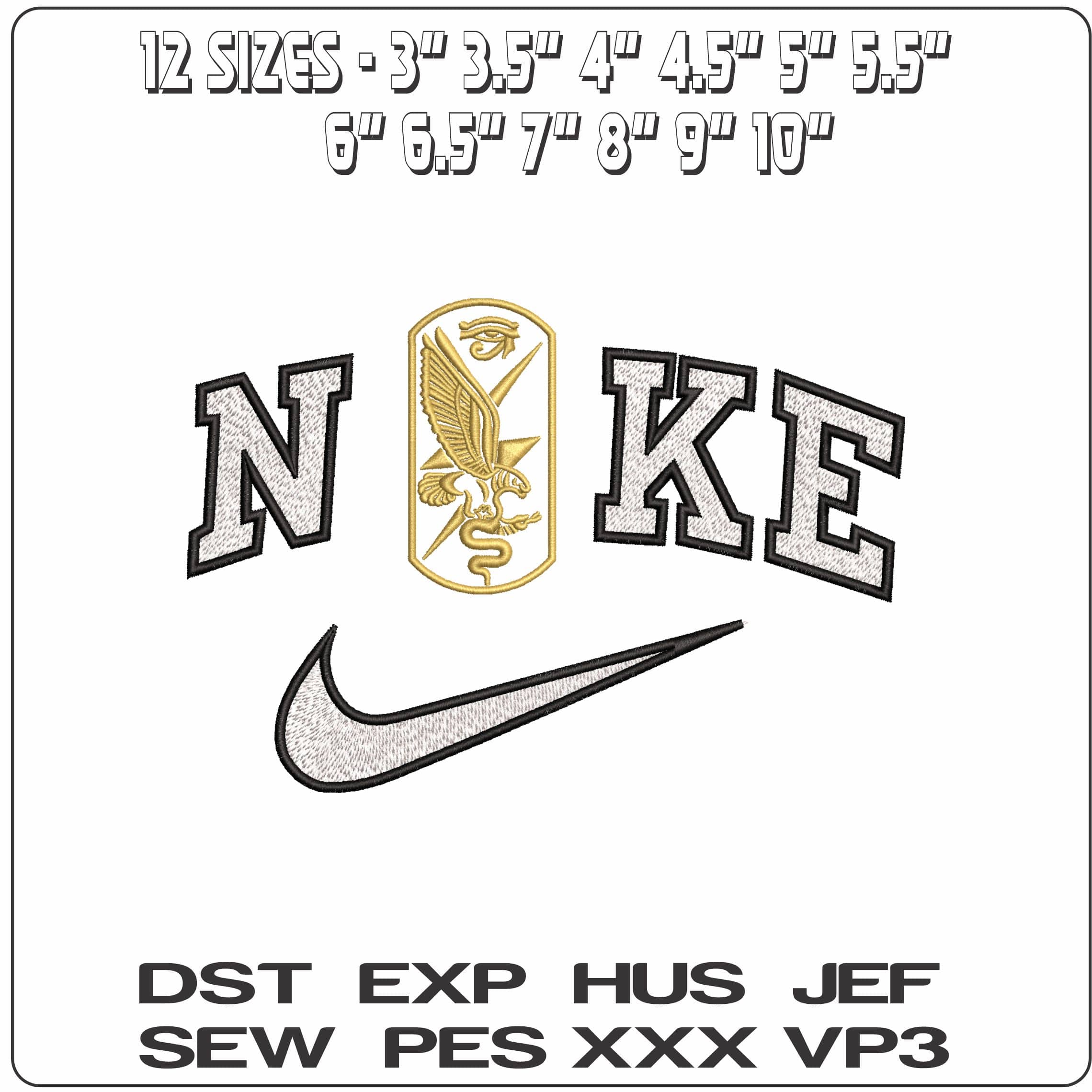 Nike Intelegent Services- Elegant embroidery design file - instant download — view 2
