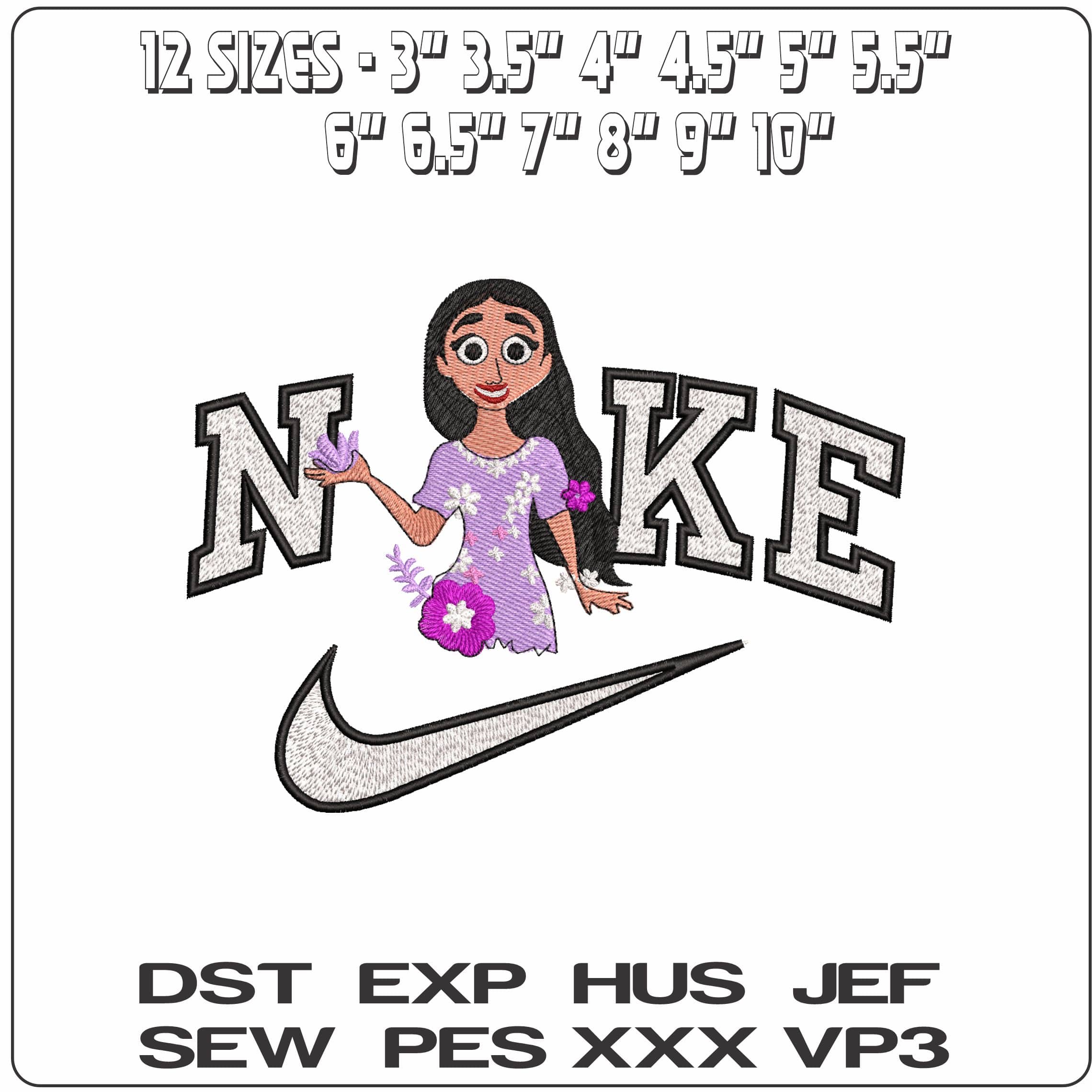 Nike Isabela Madrigal Encanto- Elegant embroidery design file - instant download — view 2
