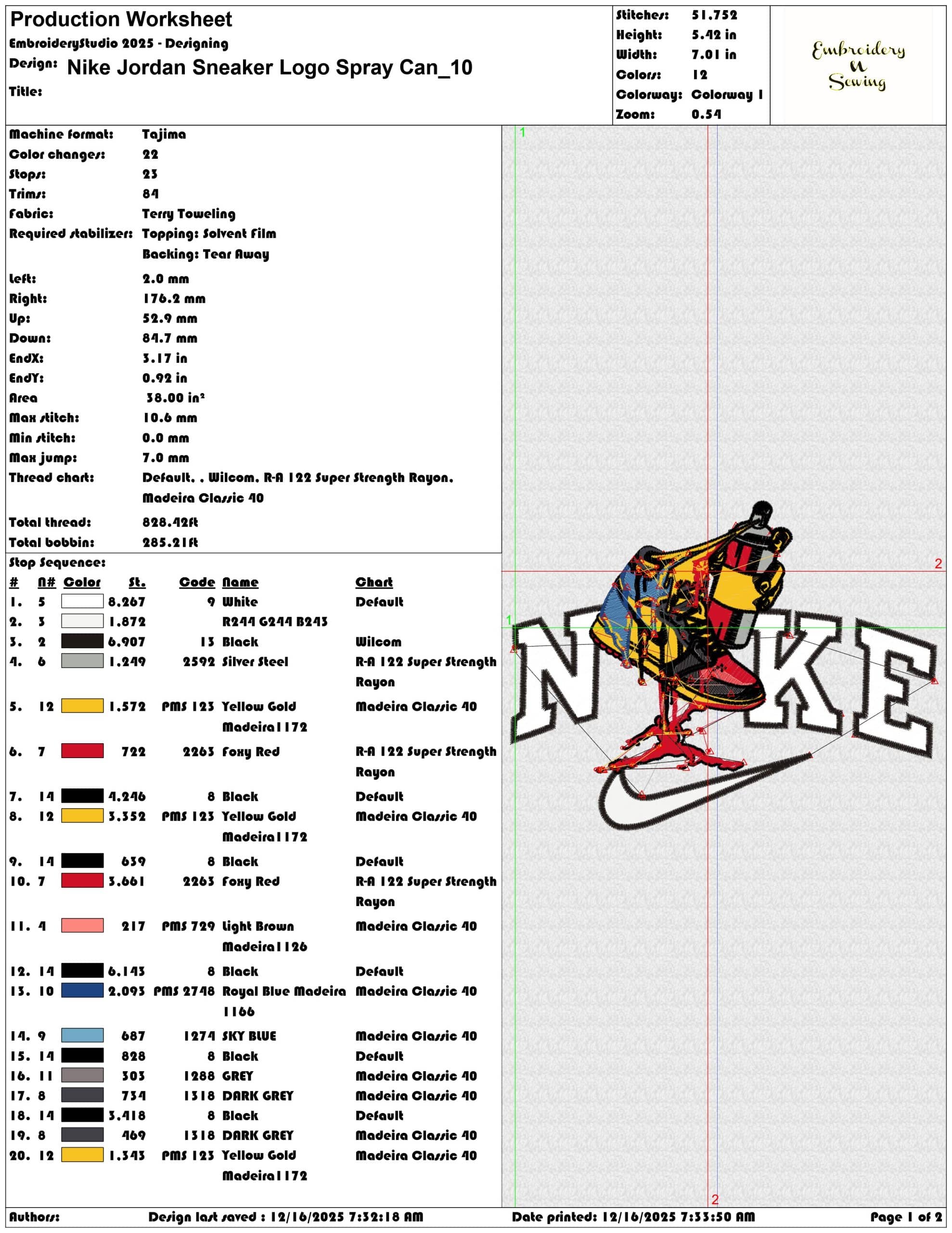 Nike Jordan Sneaker Logo Spray Can- Elegant embroidery design file - instant download — view 3