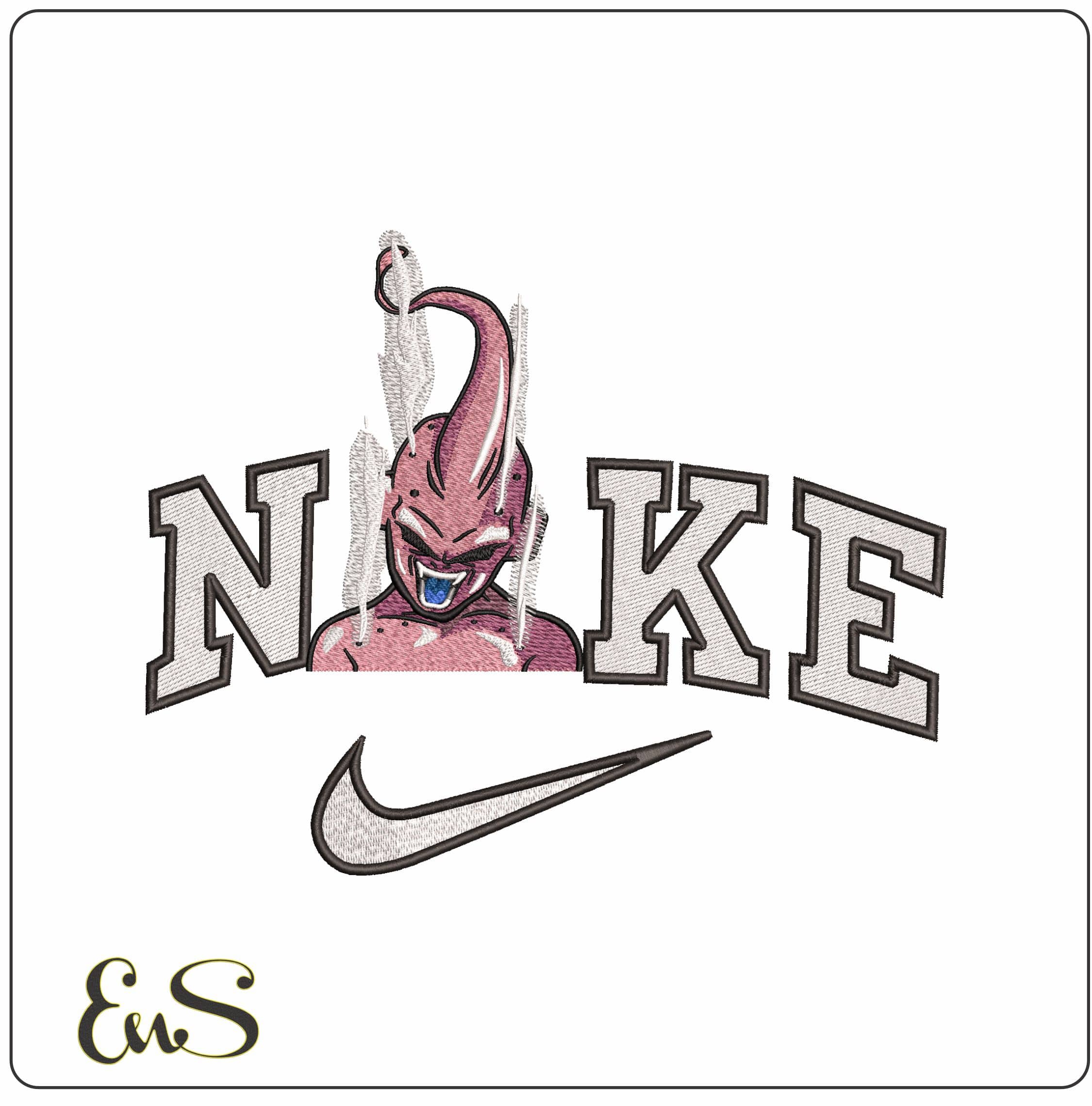 Nike Kid Buu Special Dragon Ball z Anime- Elegant embroidery design file - instant download