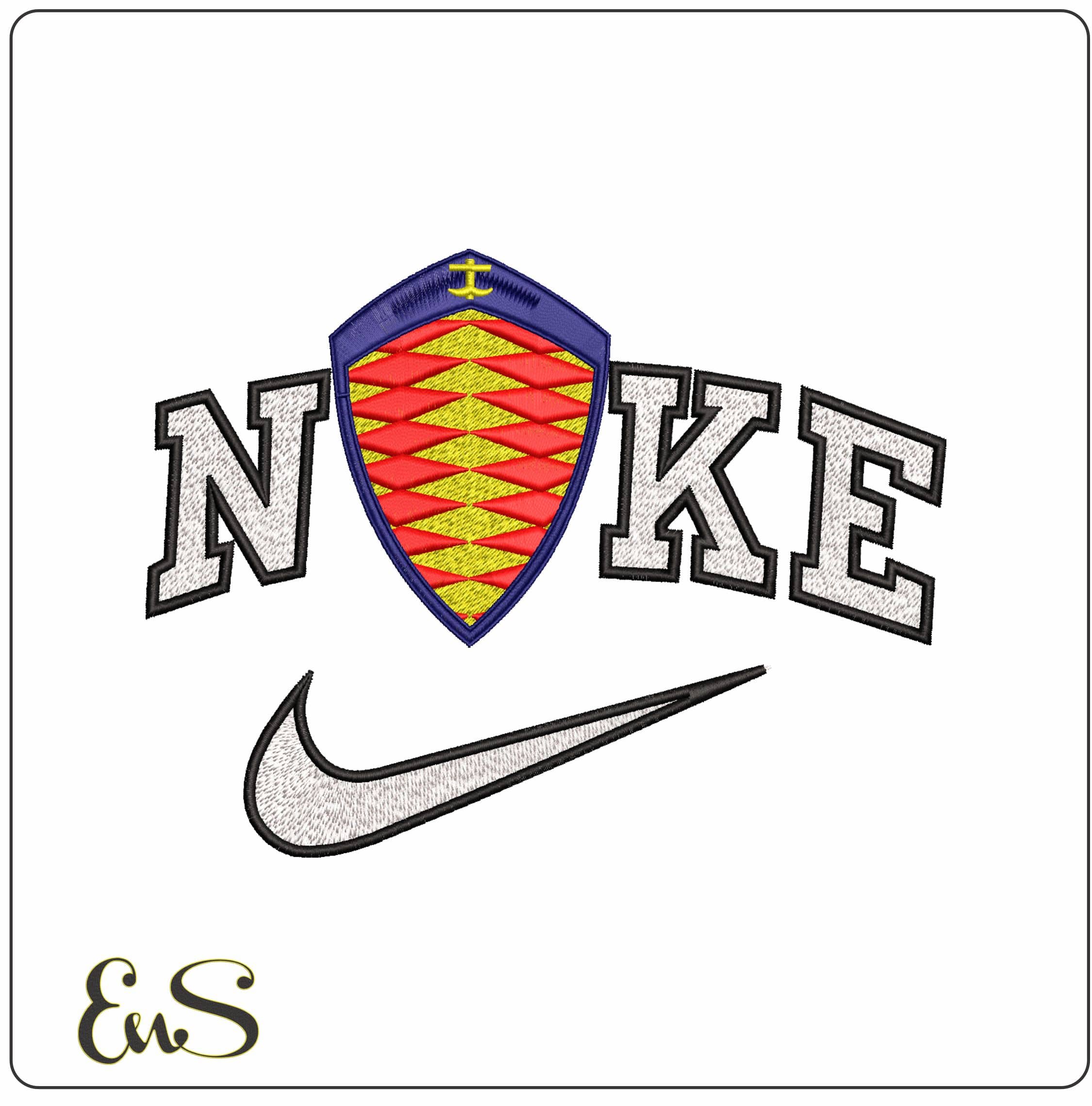 Nike Koenigsegg Logo- Elegant embroidery design file - instant download