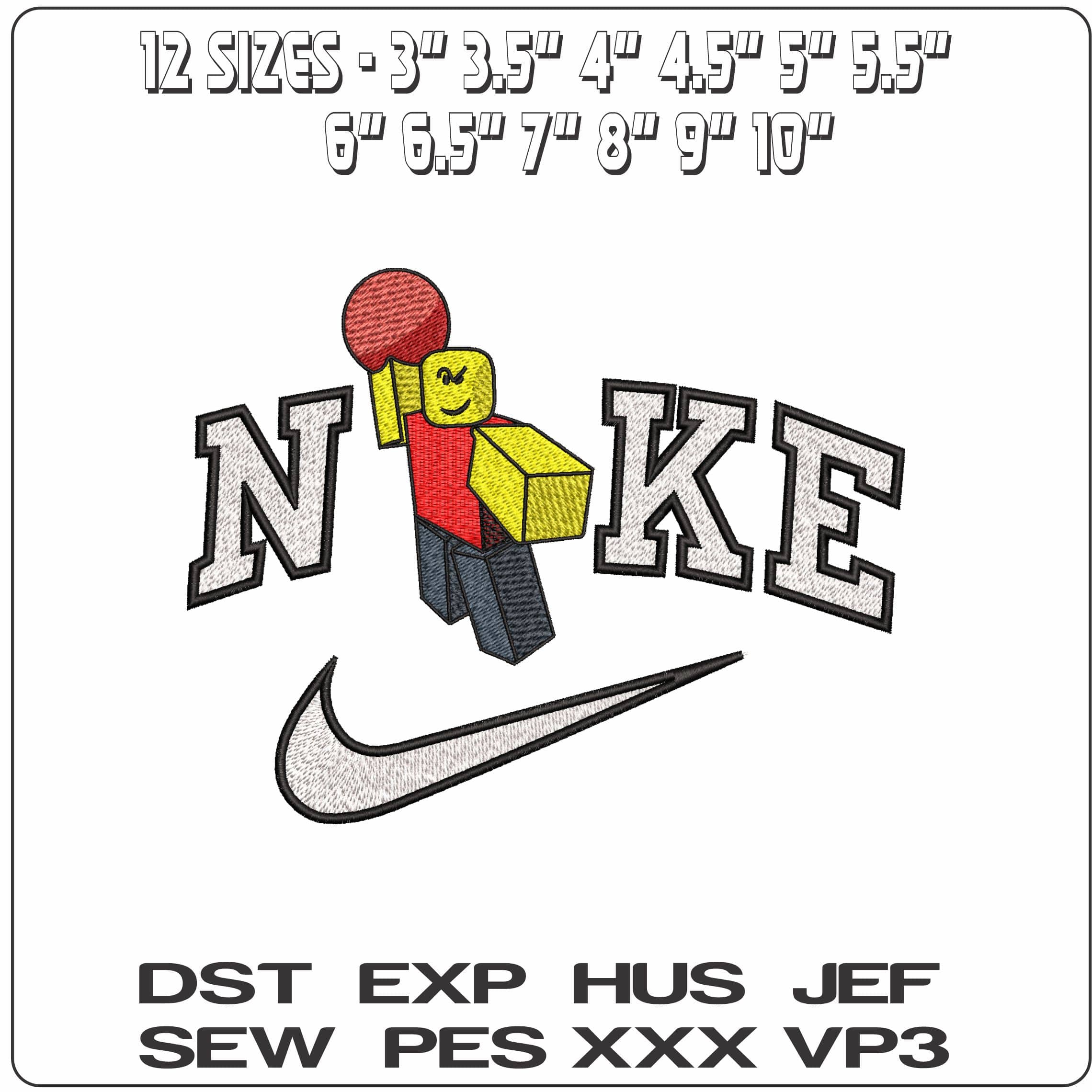 Nike Lego Baller Man- Elegant embroidery design file - instant download — view 2
