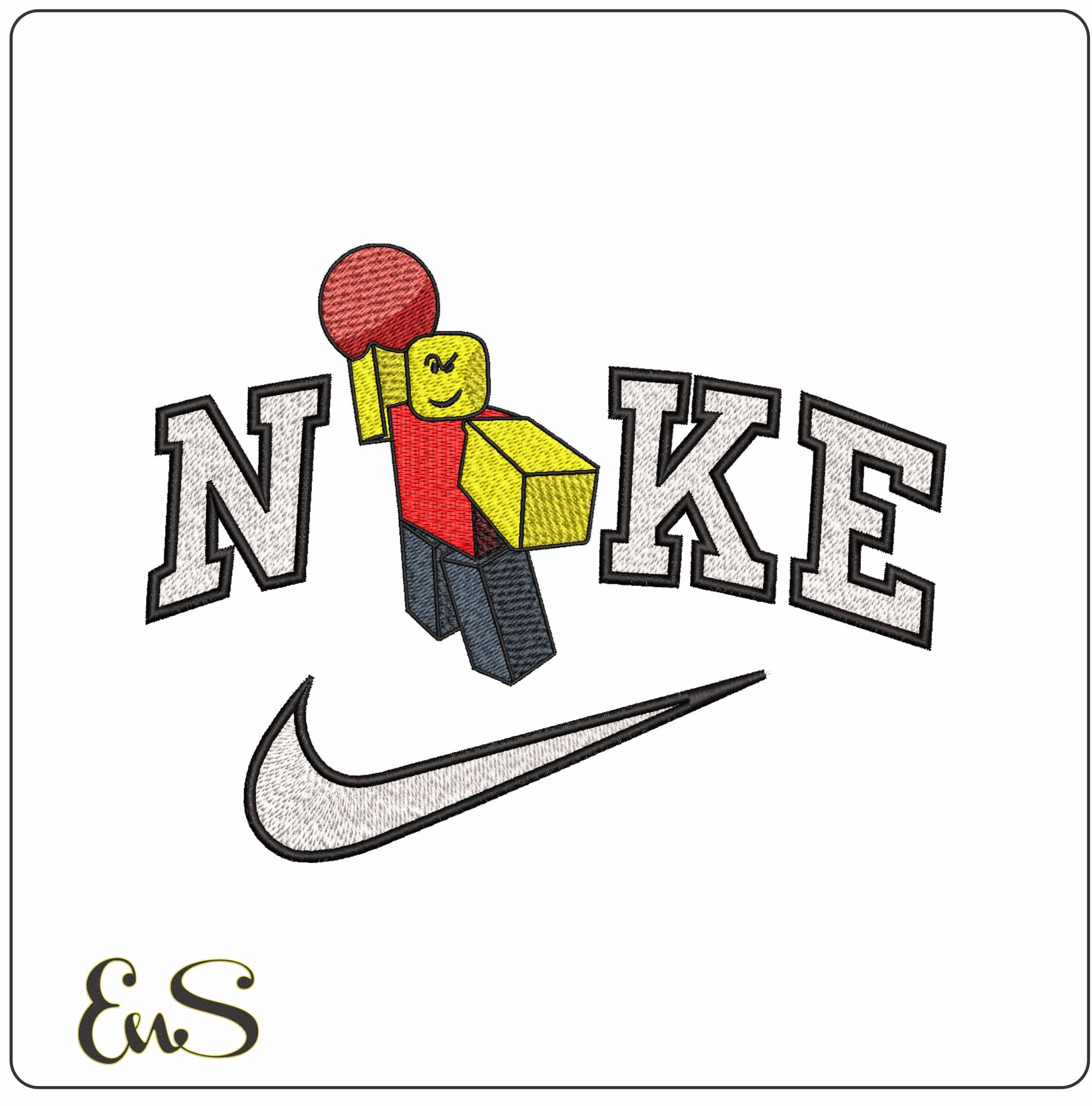 Nike Lego Baller Man- Elegant embroidery design file - instant download