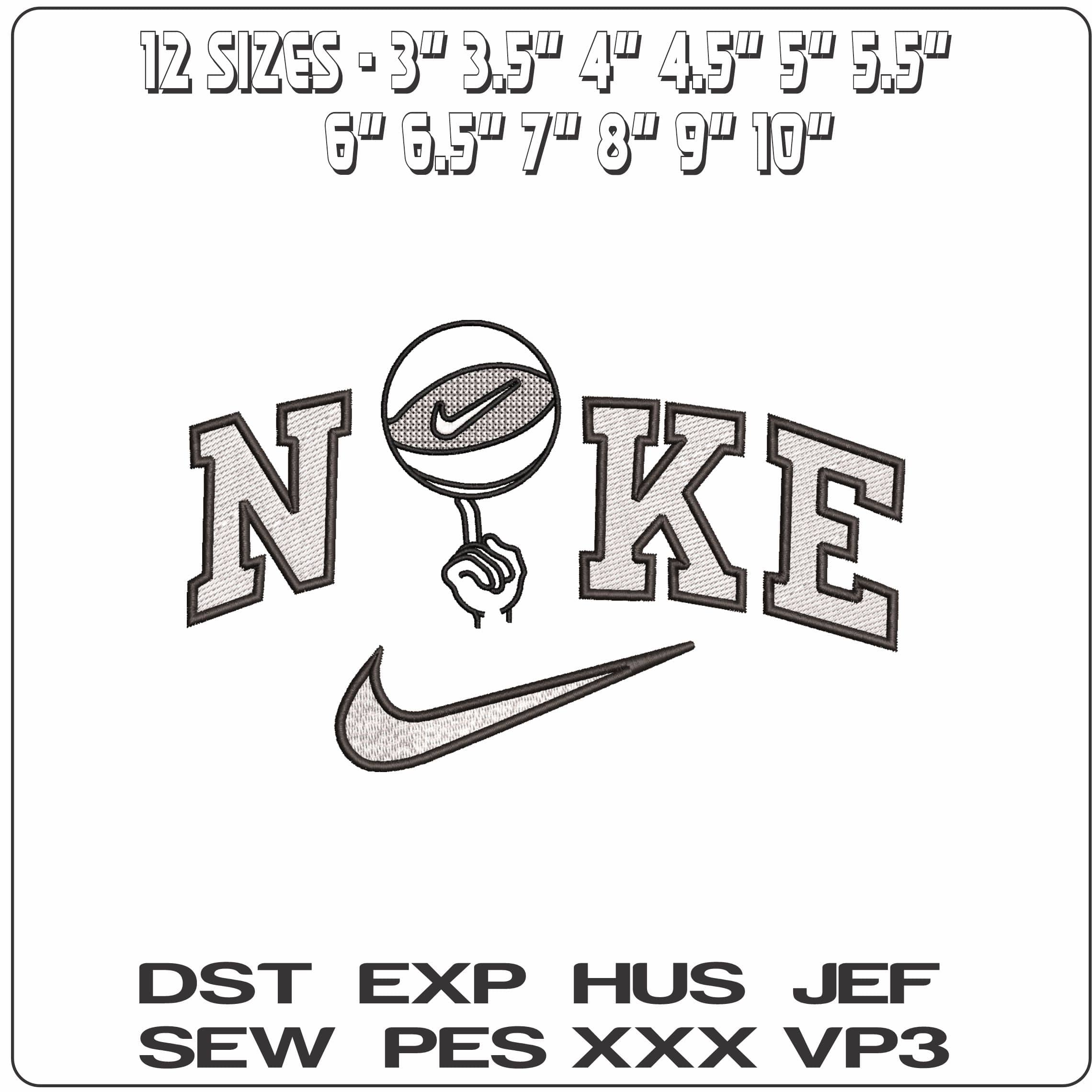 Nike Logo Spinning Ball- Elegant embroidery design file - instant download — view 2