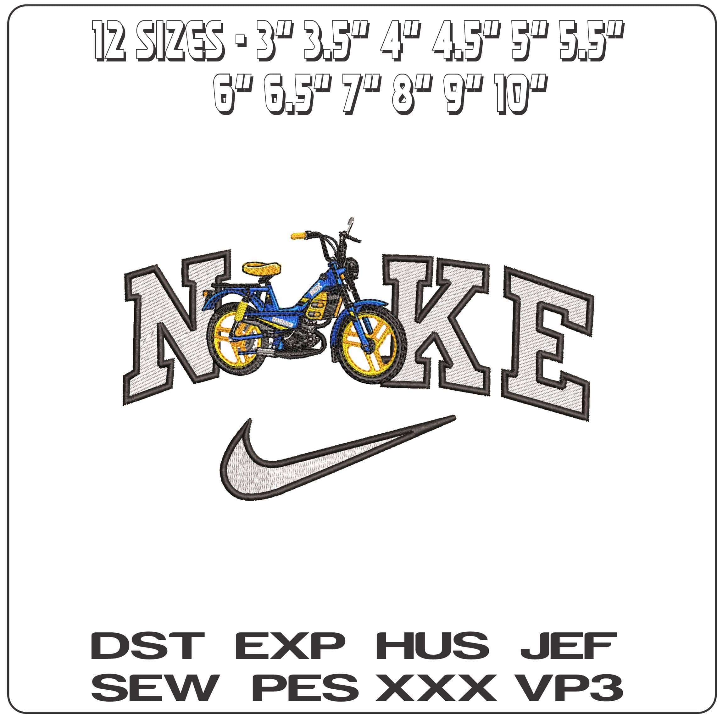 Nike MBK 51 Magnum Racing Moped- Elegant embroidery design file - instant download — view 2
