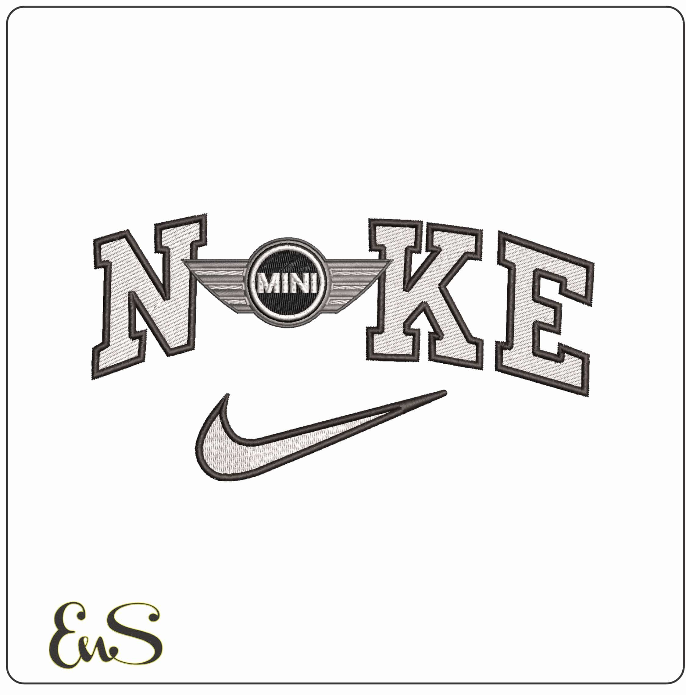 Nike Mini Logo- Elegant embroidery design file - instant download