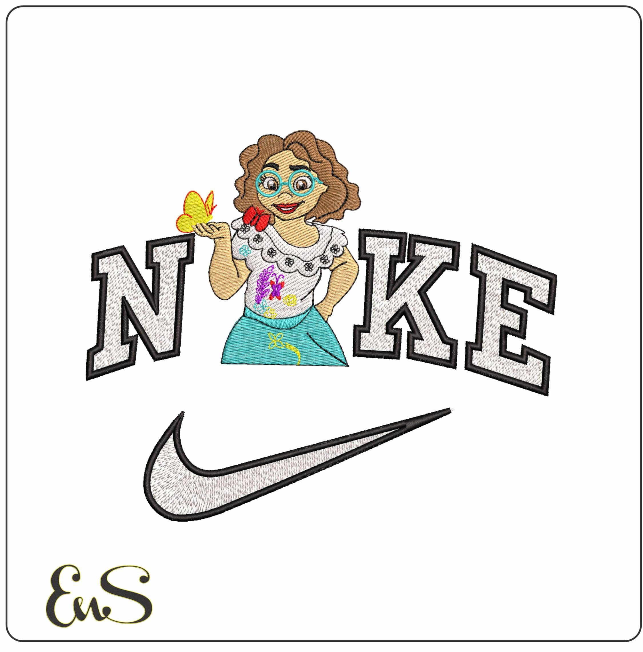 Nike Mirabel Madrigal Encanto- Elegant embroidery design file - instant download