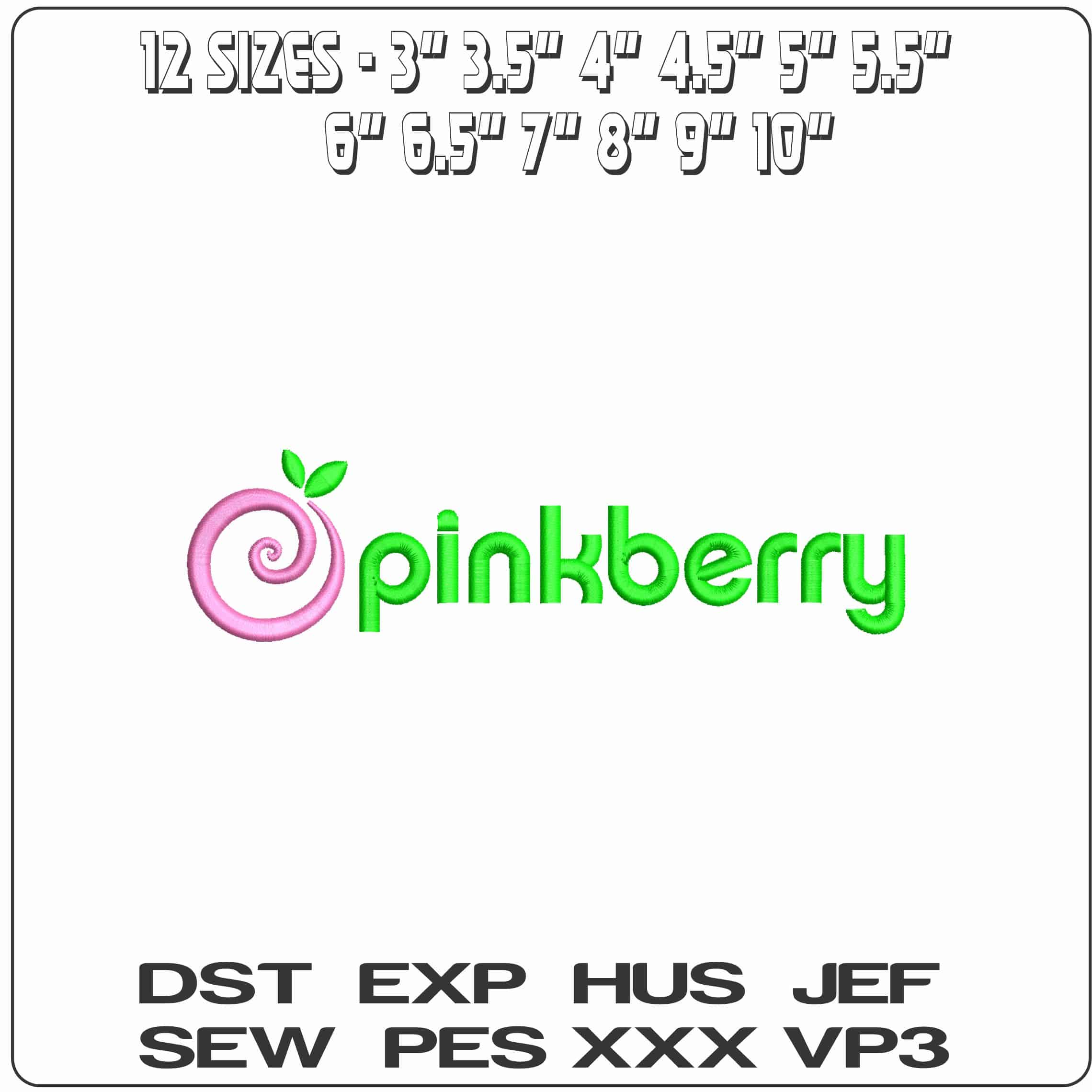 Pinkberry- Elegant embroidery design file - instant download — view 2