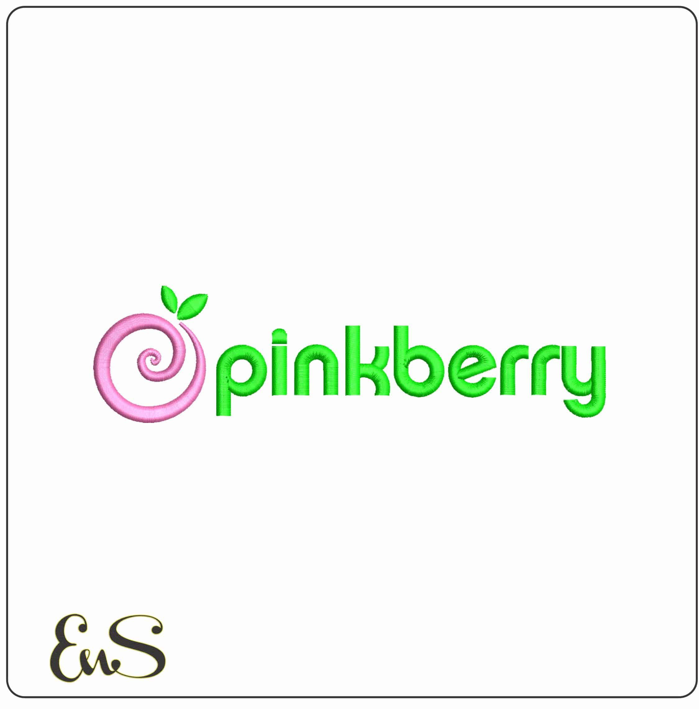 Pinkberry- Elegant embroidery design file - instant download
