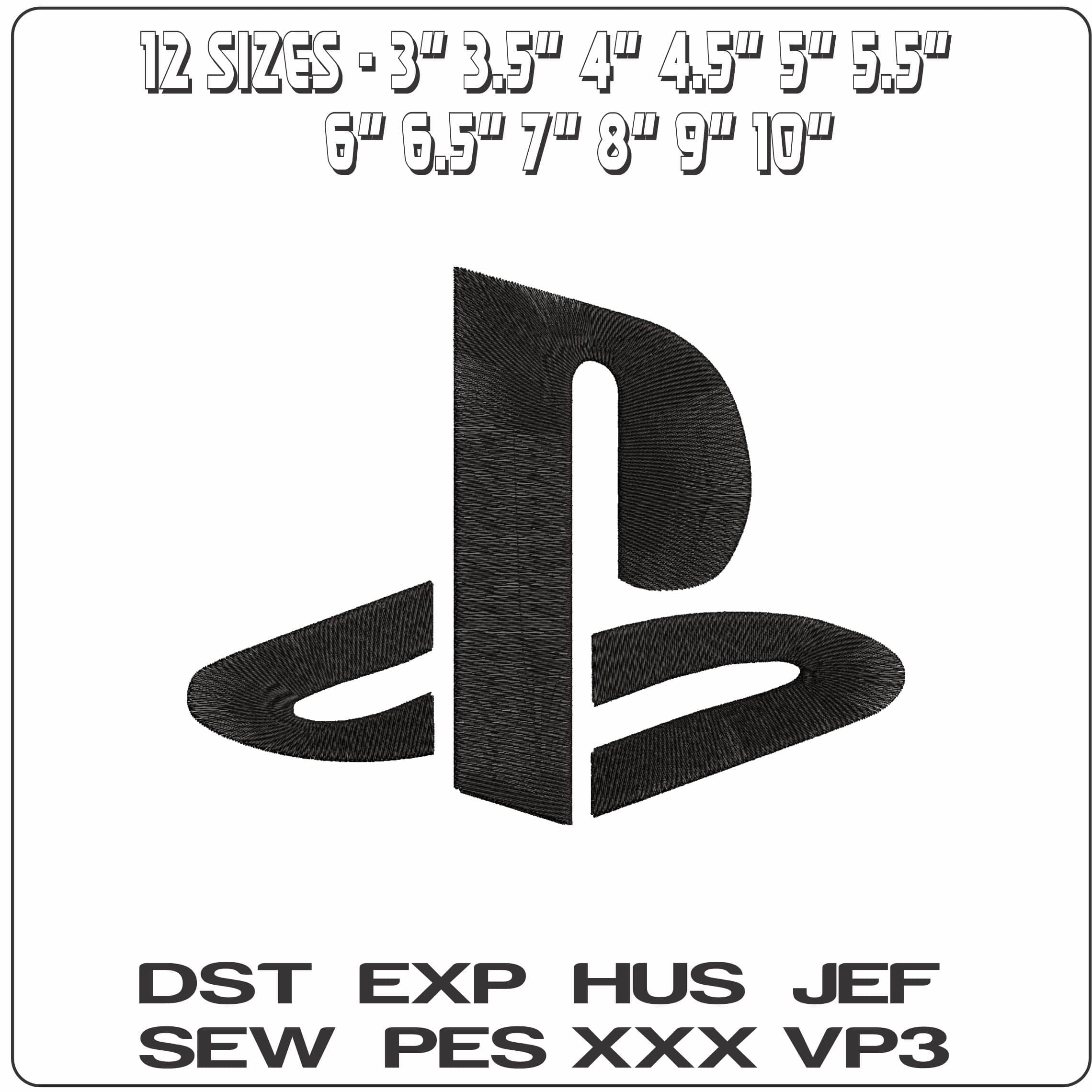 Playstation Logo- Elegant embroidery design file - instant download — view 2