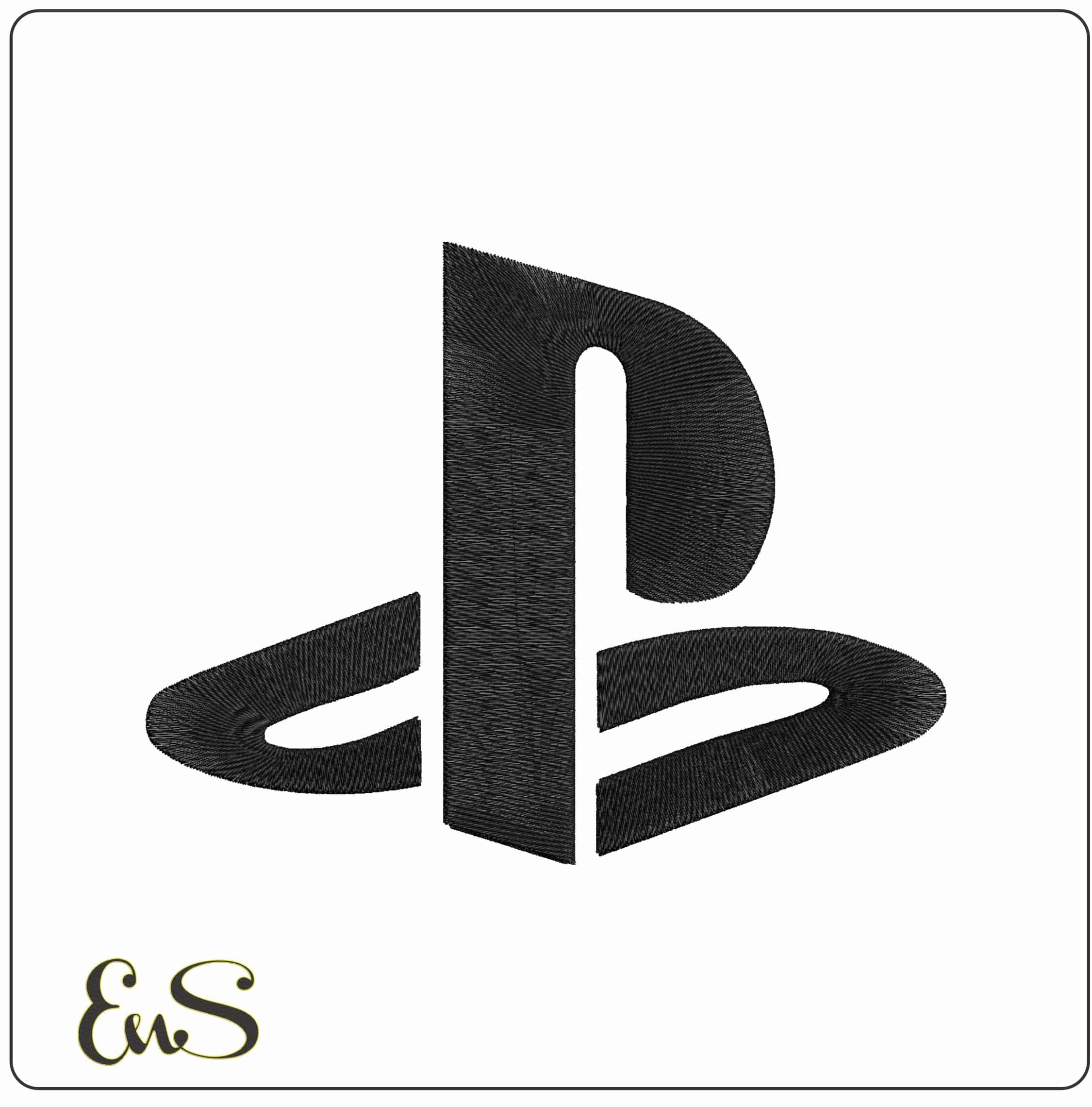 Playstation Logo- Elegant embroidery design file - instant download