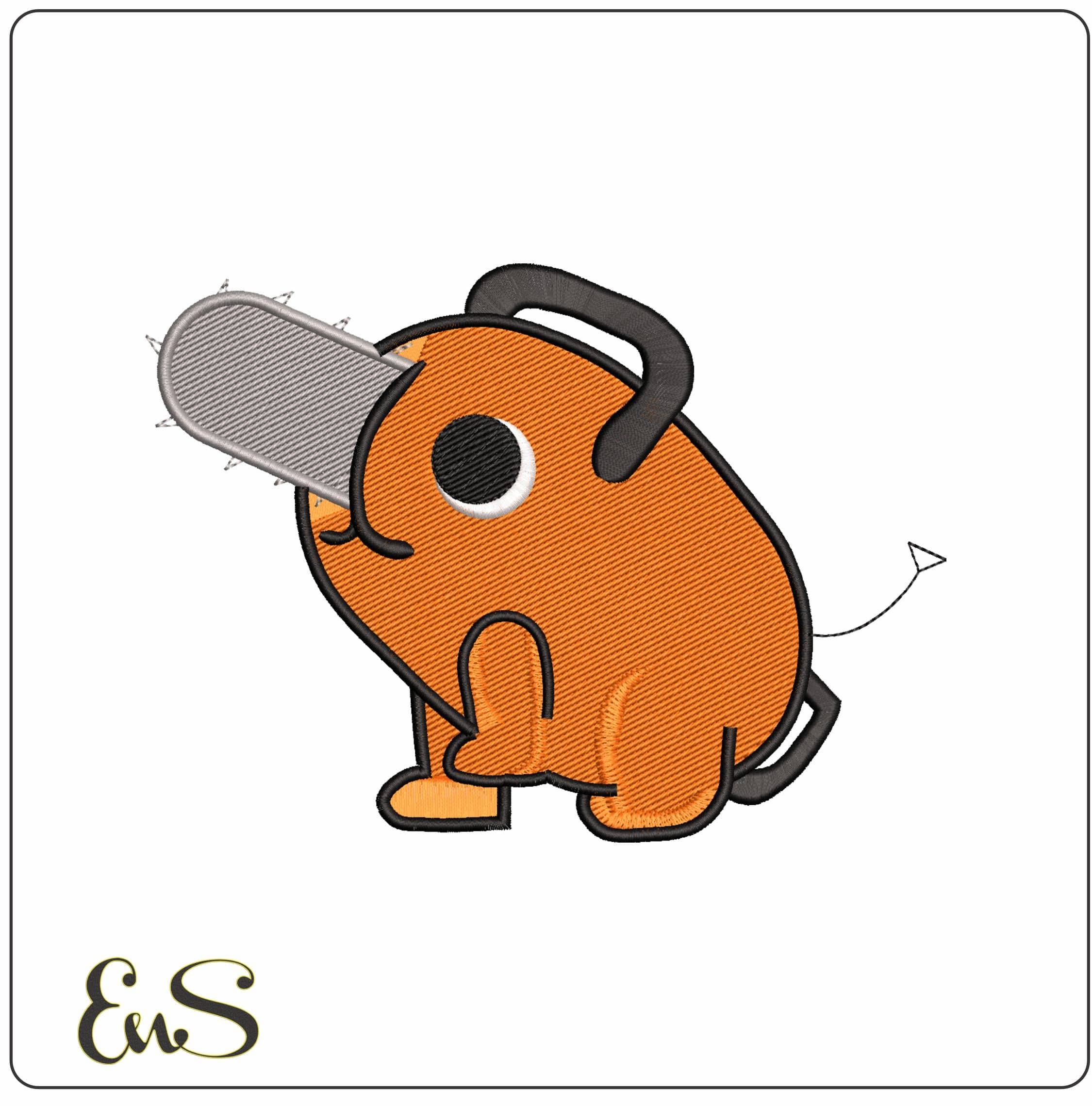 Pochita Chainsaw Basic Anime- Elegant embroidery design file - instant download
