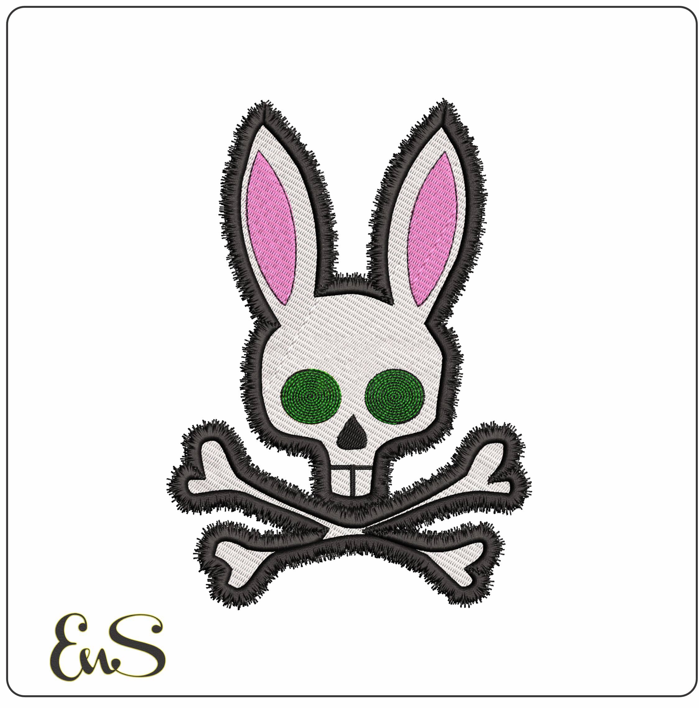Psycho Bunny Logo- Elegant embroidery design file - instant download