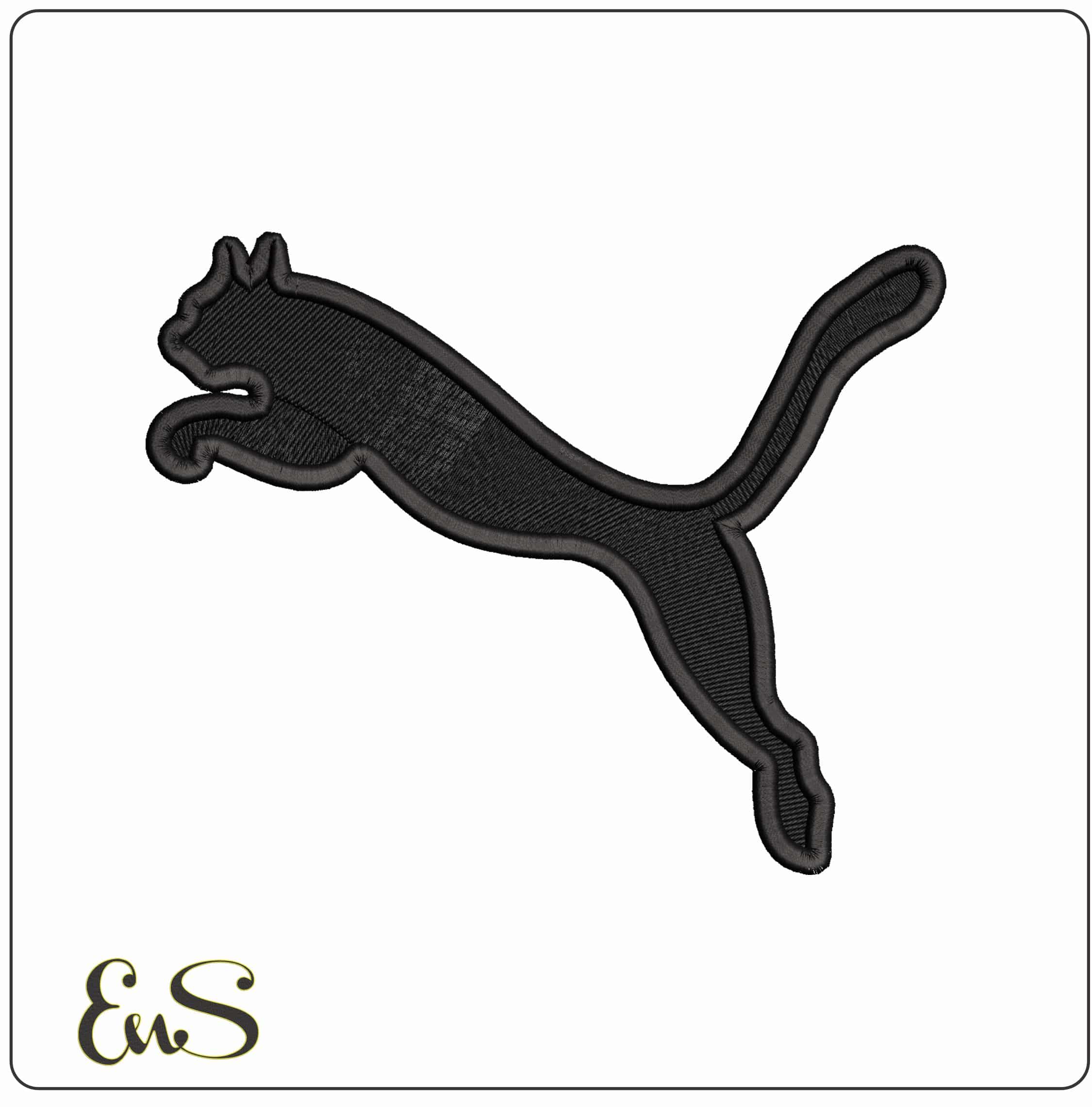 Puma Logo- Elegant embroidery design file - instant download