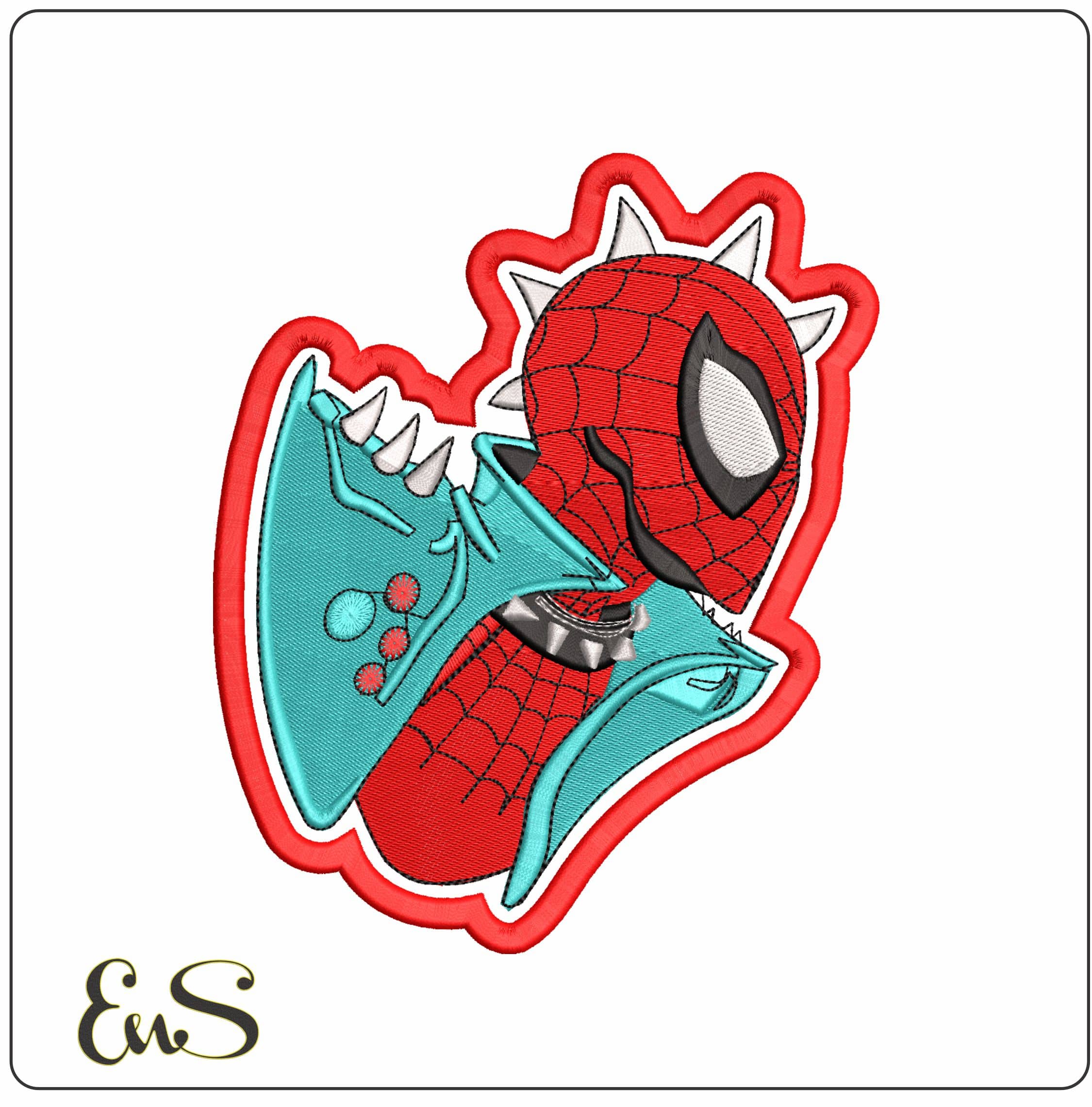 Punk Spiderman Outline- Elegant embroidery design file - instant download