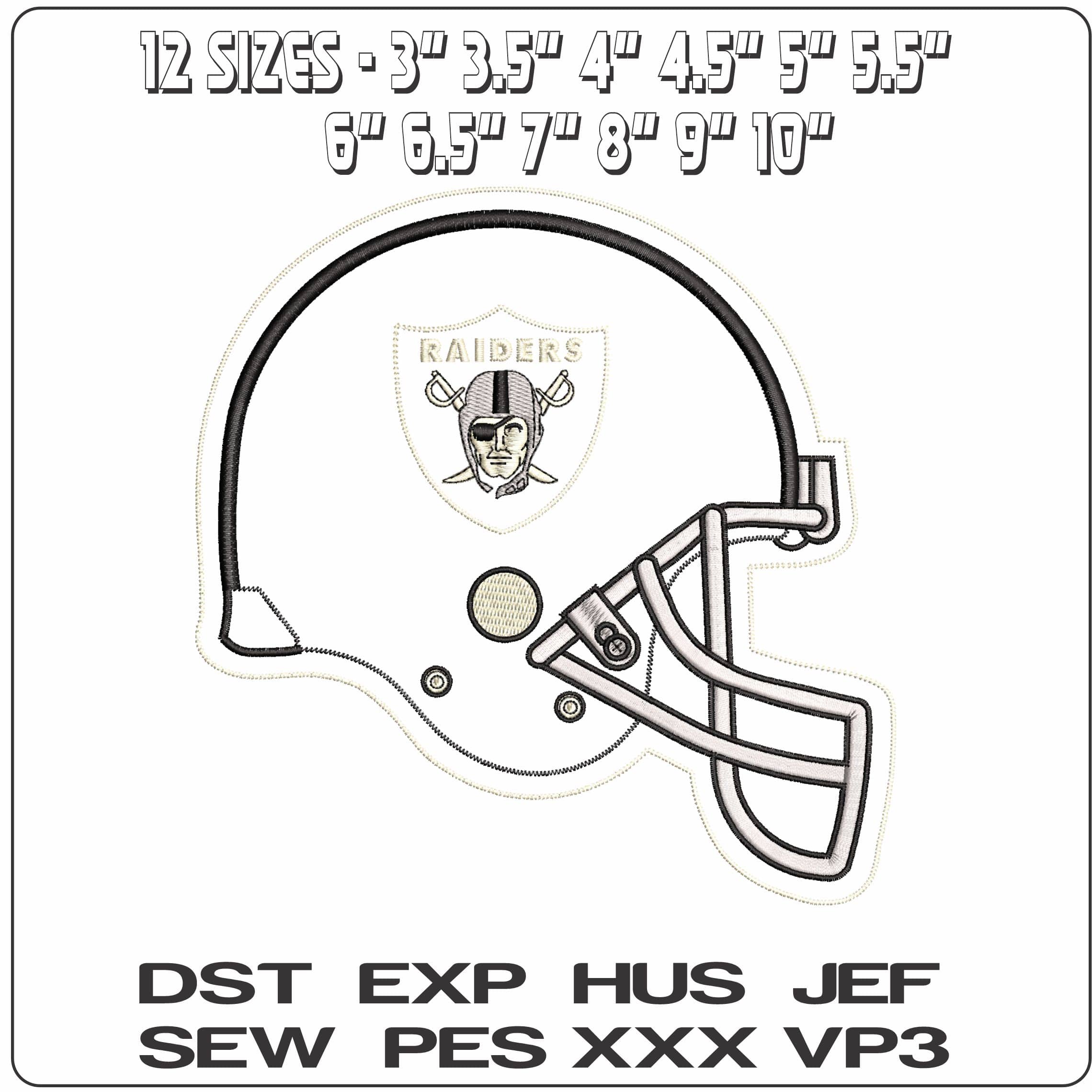 Raiders Helmet- Elegant embroidery design file - instant download — view 2