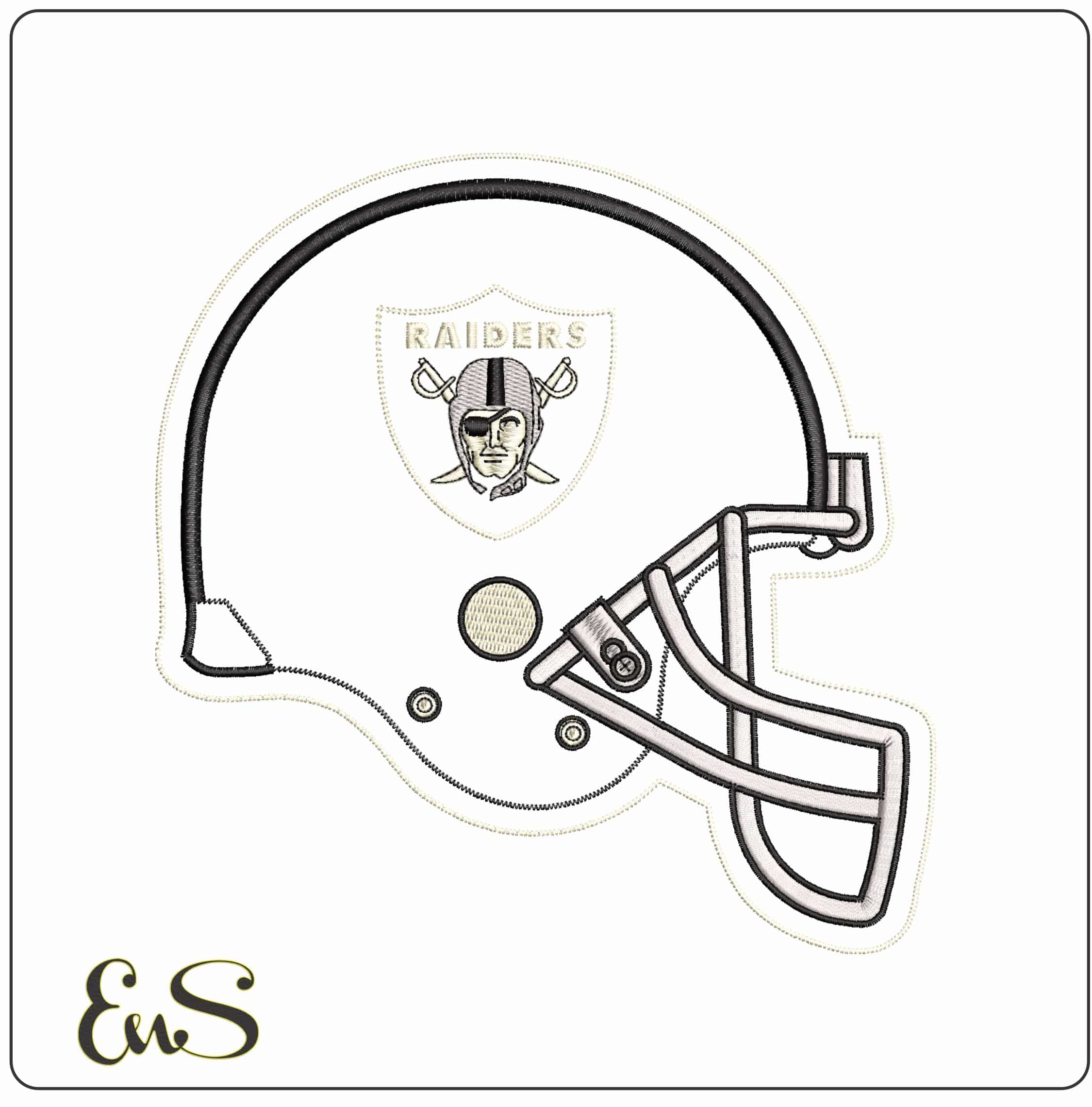 Raiders Helmet- Elegant embroidery design file - instant download