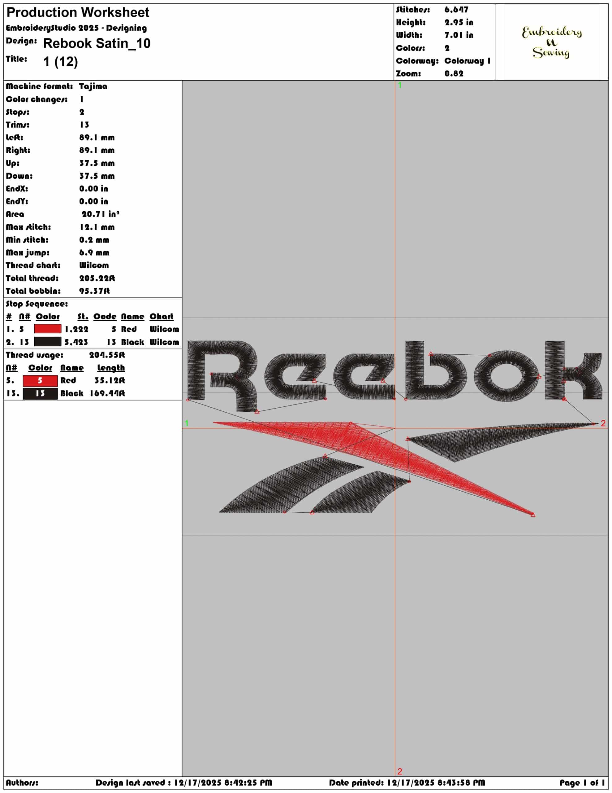 Rebook Satin- Elegant embroidery design file - instant download — view 3