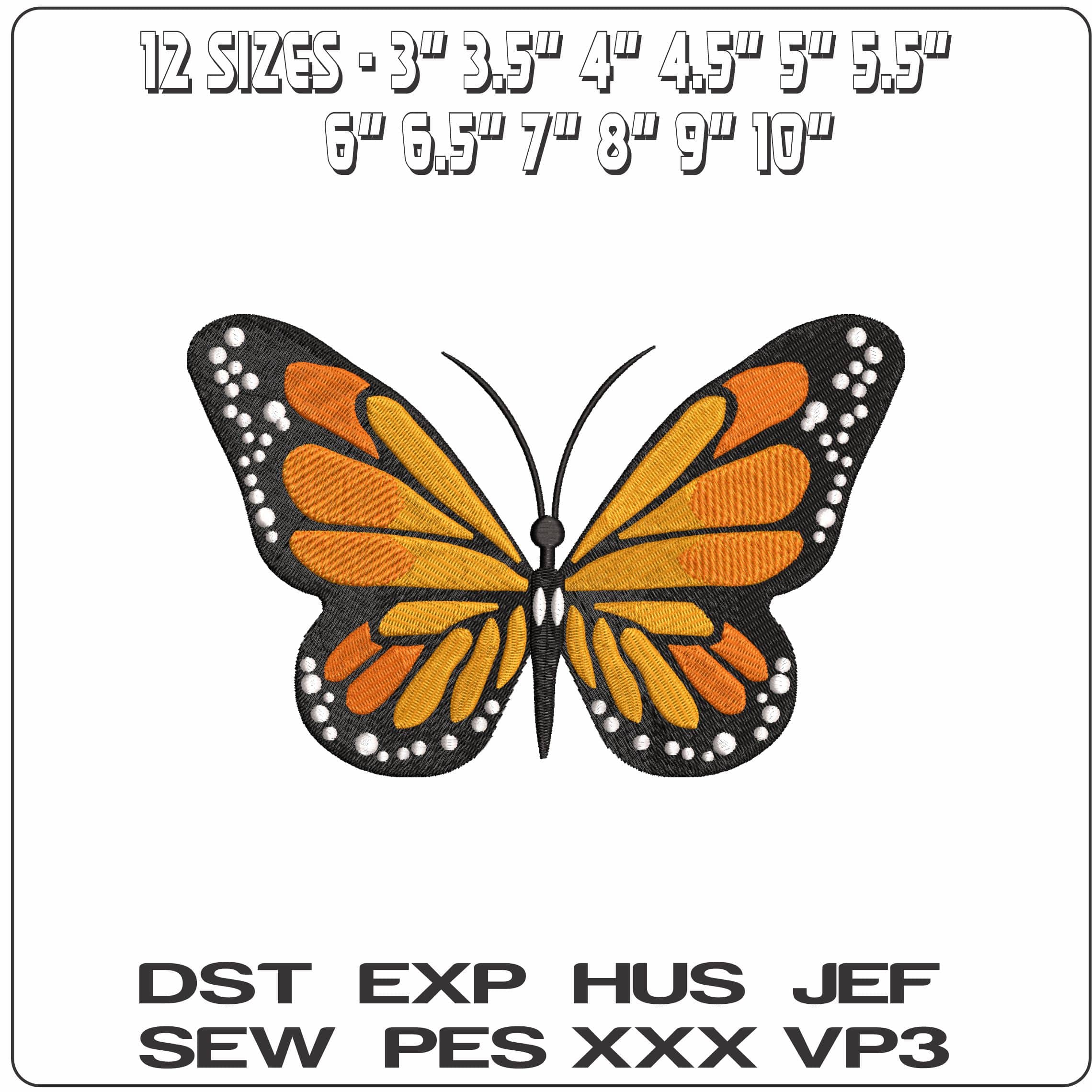 Red Admiral Butterfly- Elegant embroidery design file - instant download — view 2