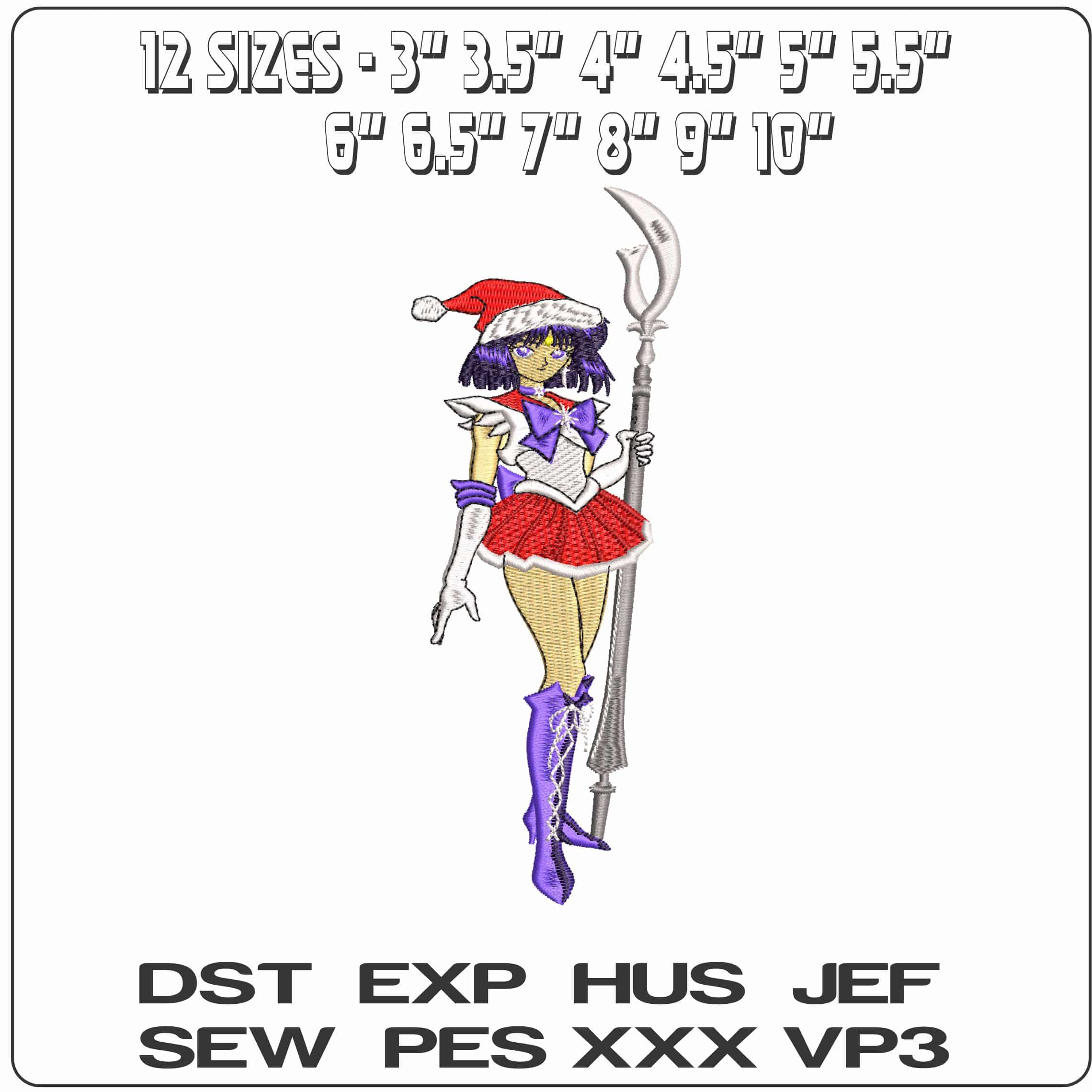 Sailor Mars Sailor Moon Anime- Elegant embroidery design file - instant download — view 2