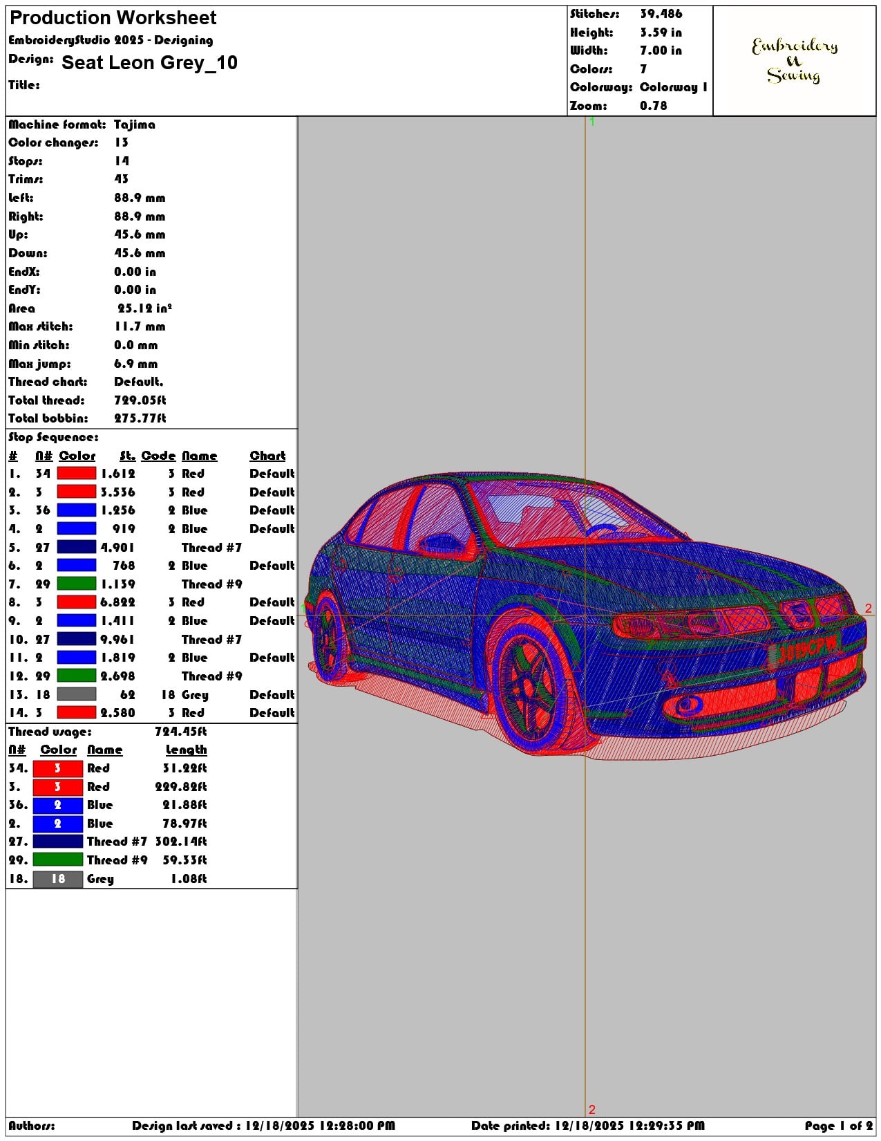 Seat Leon Grey- Elegant embroidery design file - instant download — view 3