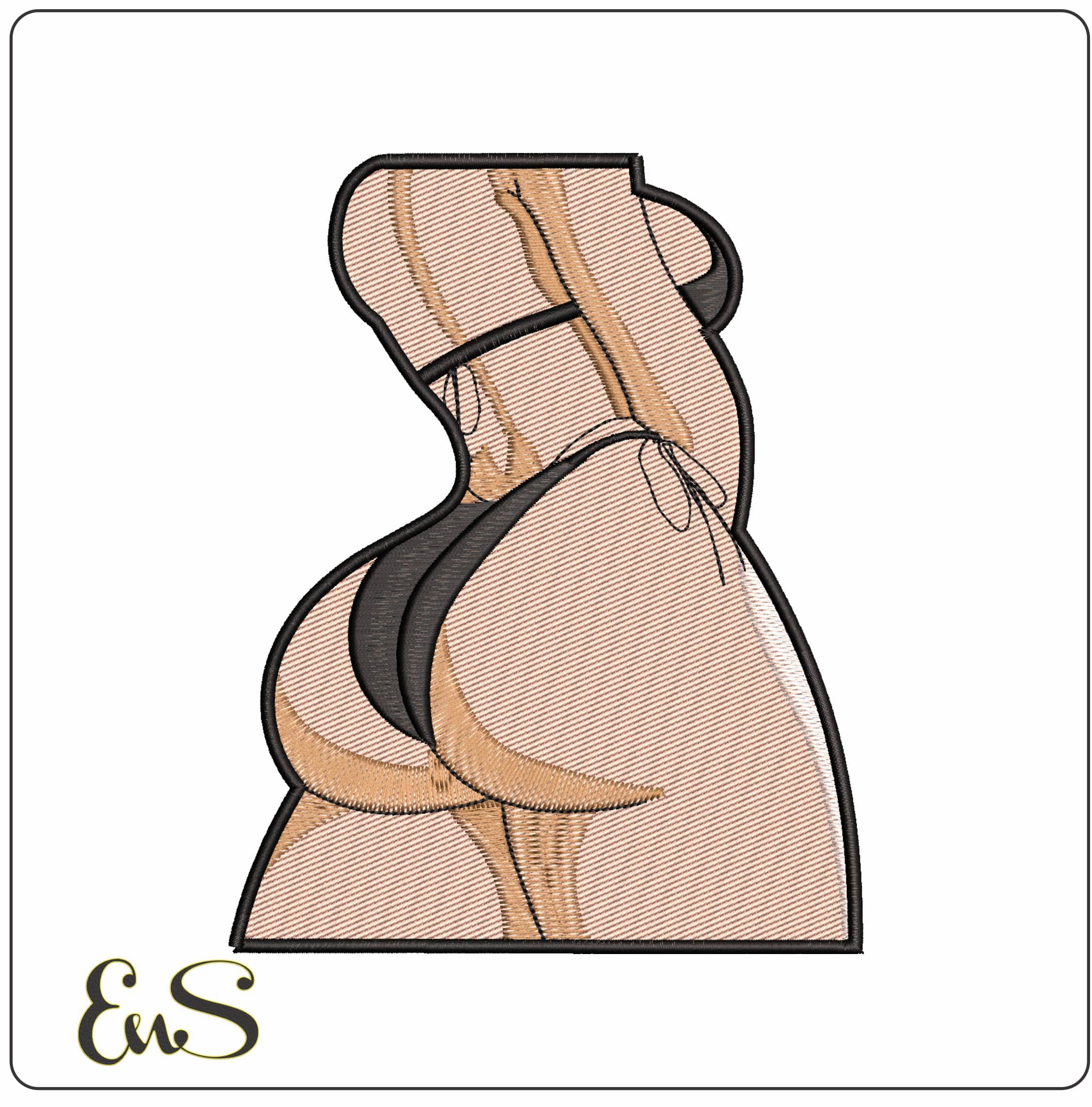 Sexy Body in Bikini- Elegant embroidery design file - instant download