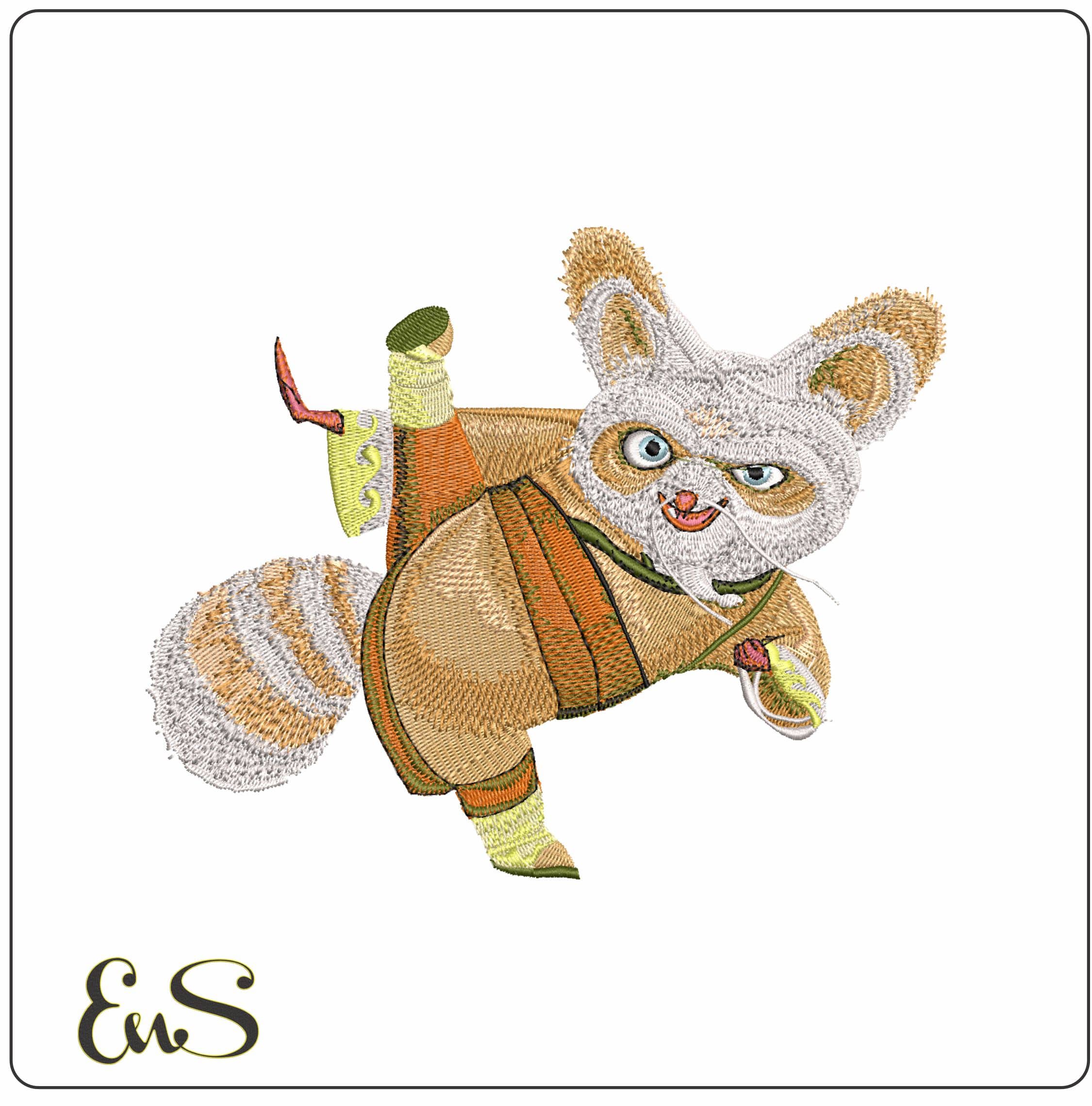 Shifu Kung Fu Panda- Elegant embroidery design file - instant download