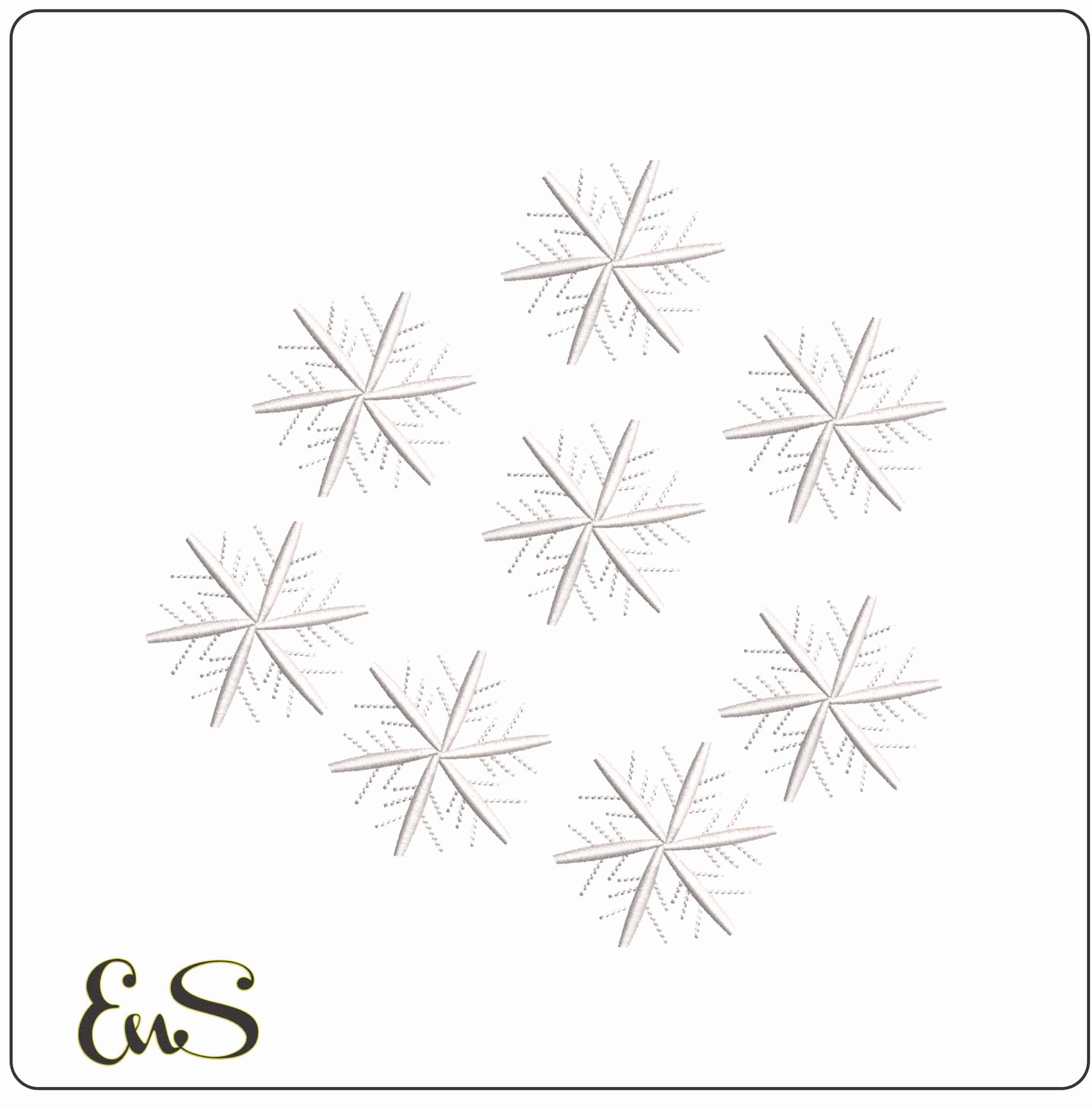 Snowflakes Falling- Elegant embroidery design file - instant download