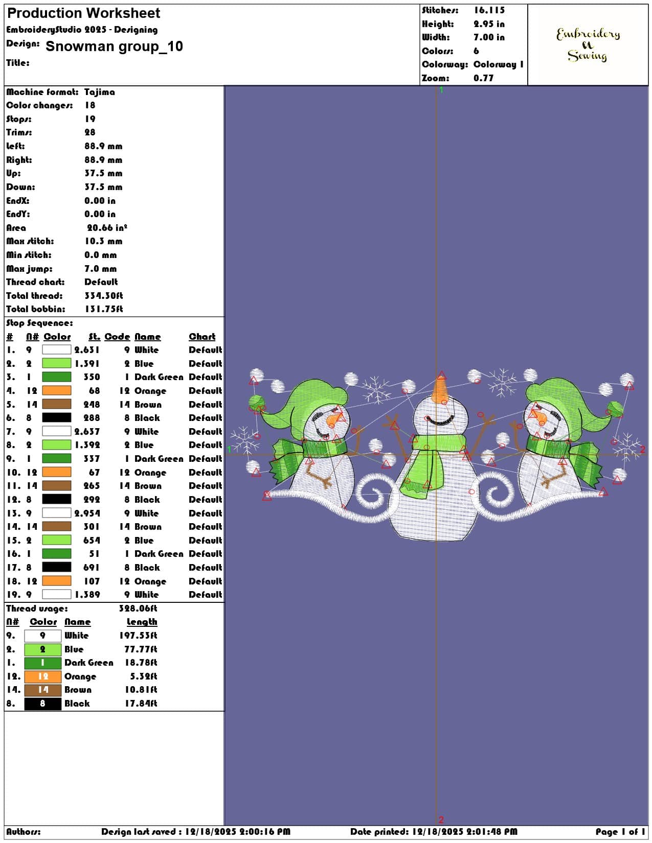 Snowman group- Elegant embroidery design file - instant download — view 3