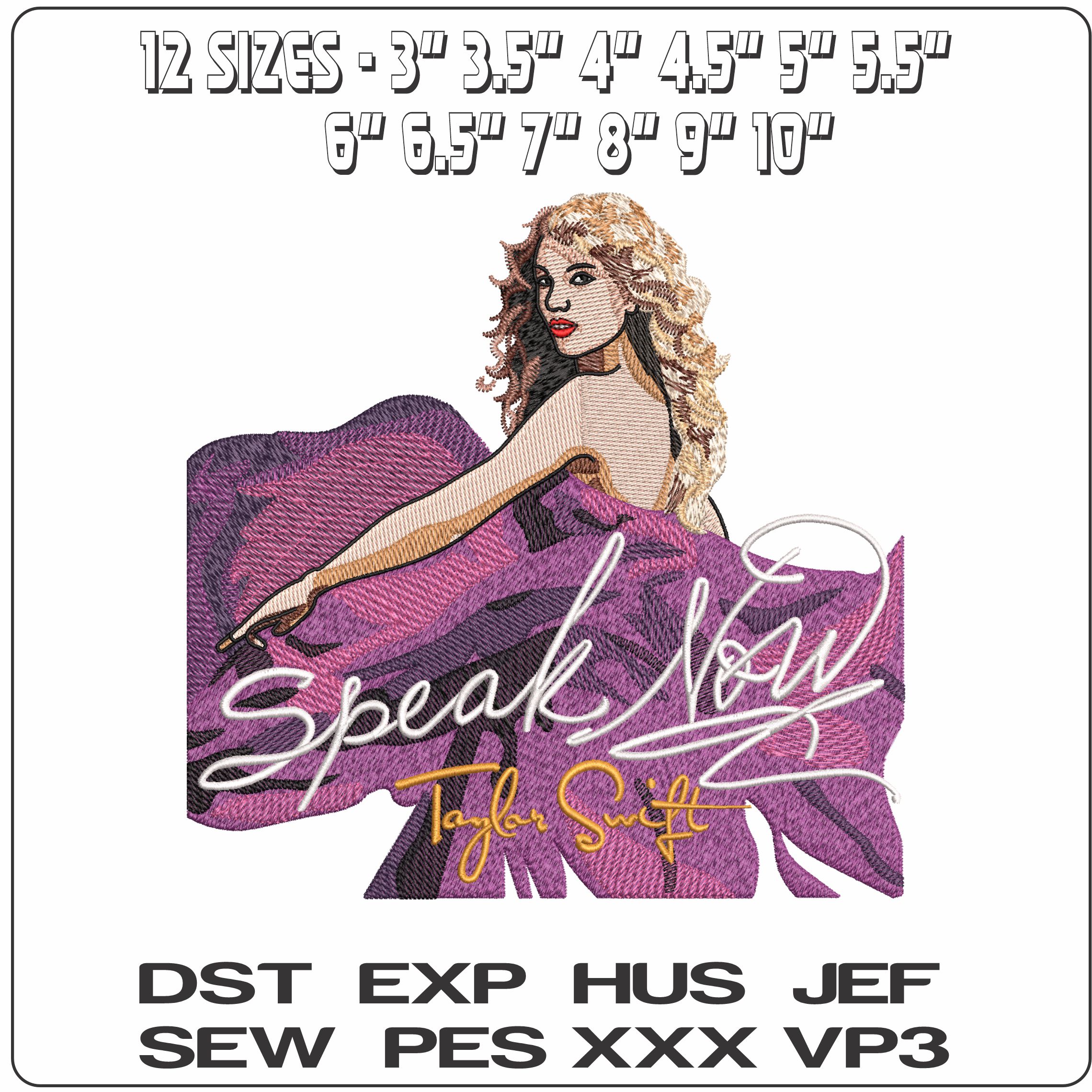 Speak Now Taylor Swift- Elegant embroidery design file - instant download — view 2