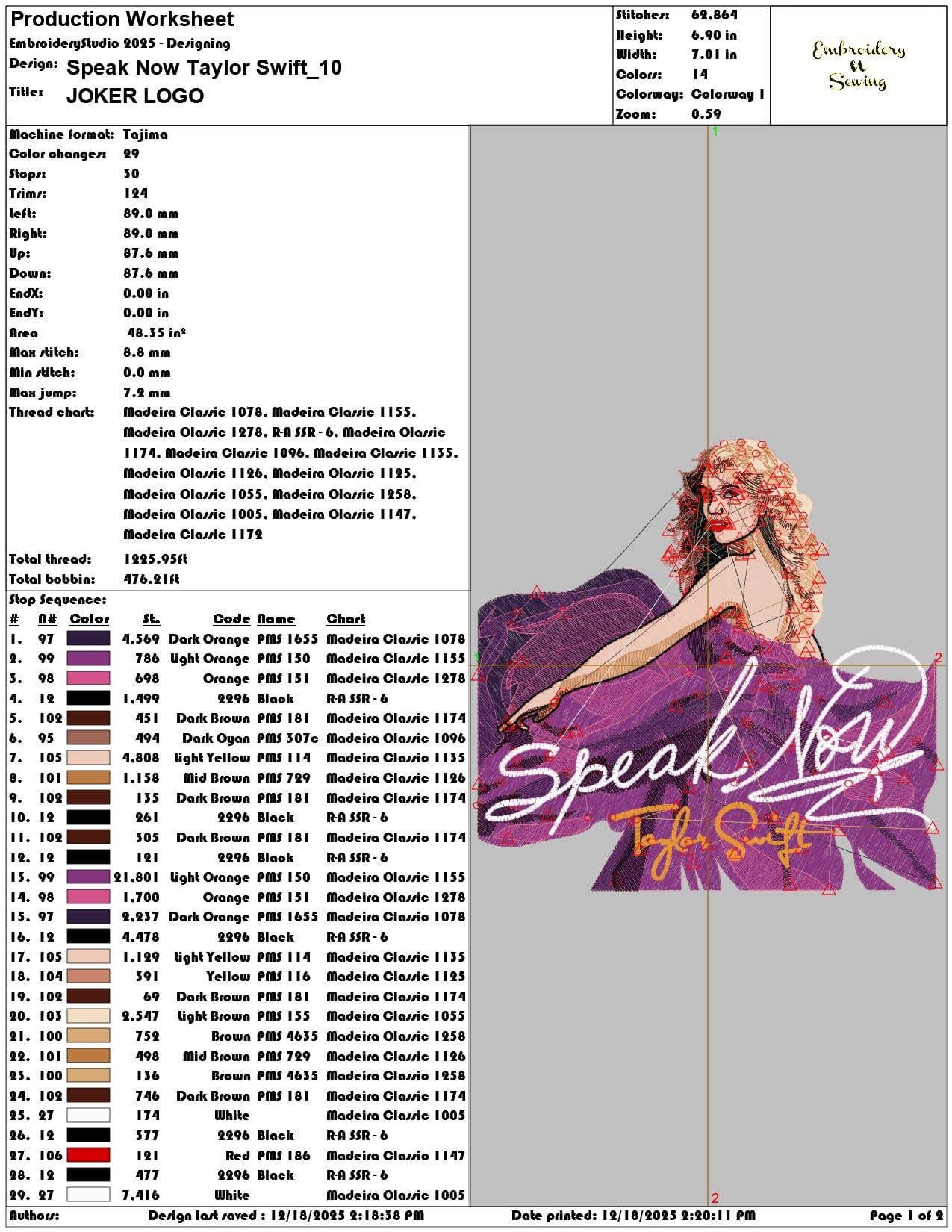 Speak Now Taylor Swift- Elegant embroidery design file - instant download — view 3