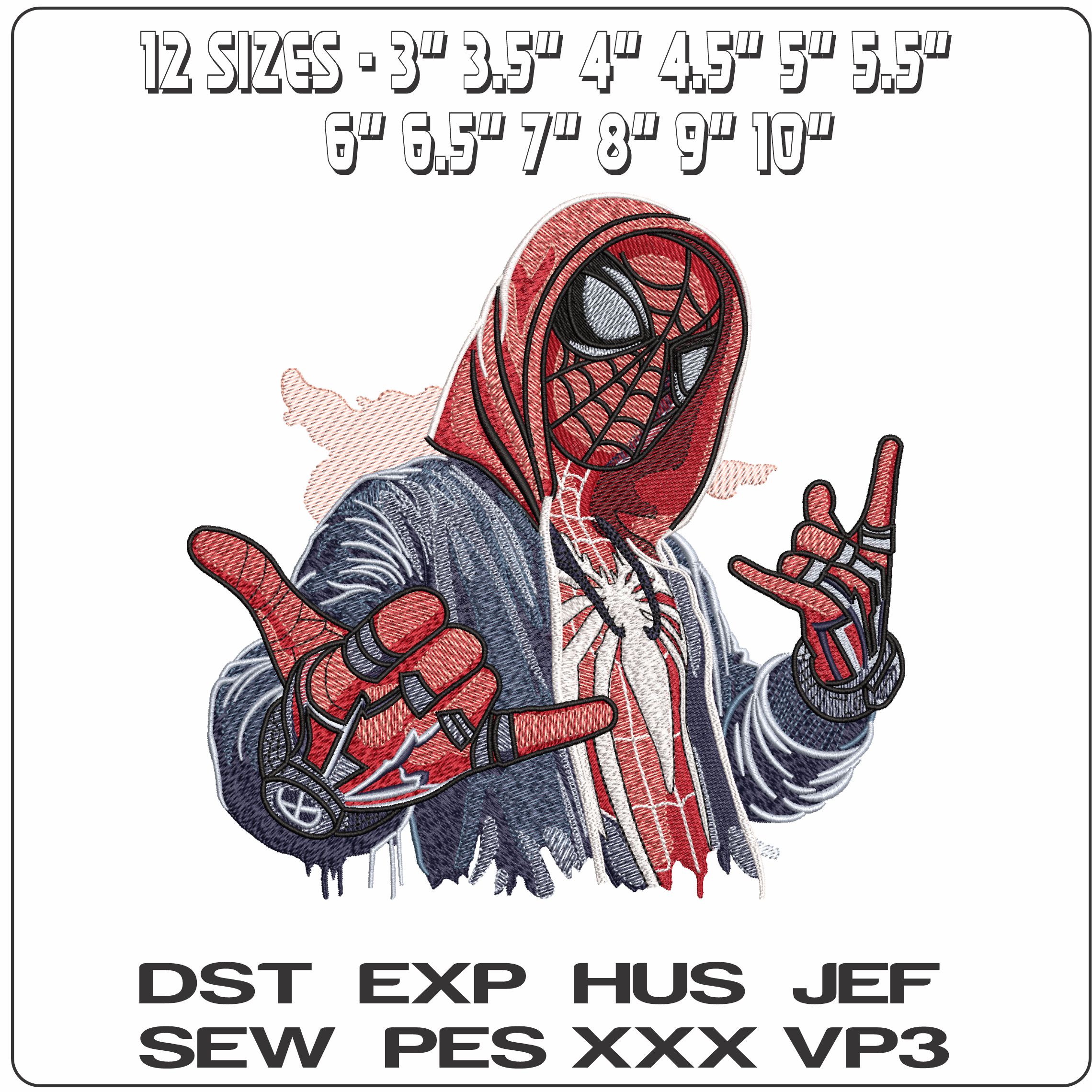 Spiderman Being Cool- Elegant embroidery design file - instant download — view 2