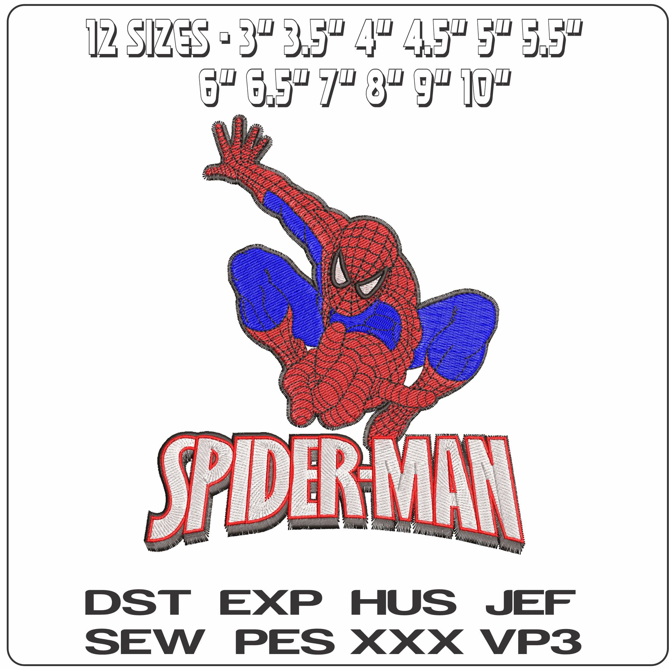Spiderman perched on Name- Elegant embroidery design file - instant download — view 2