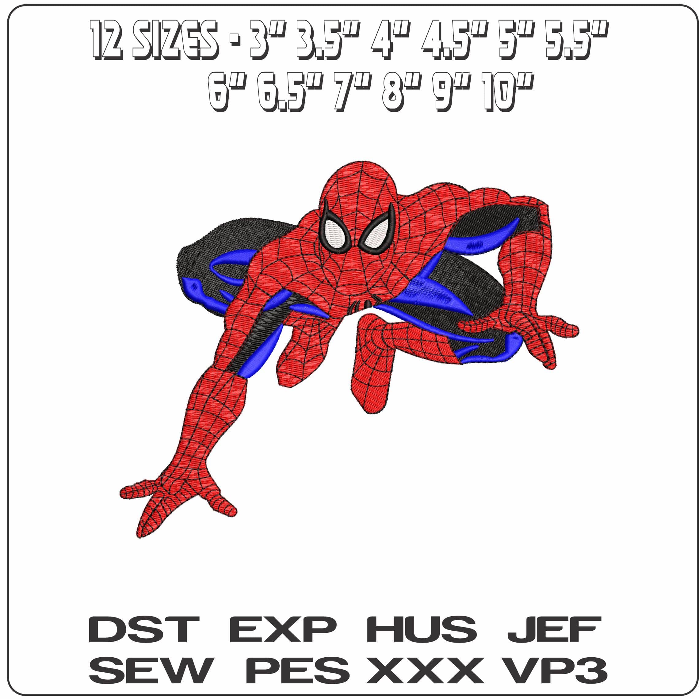 Spiderman ready Jump- Elegant embroidery design file - instant download — view 2