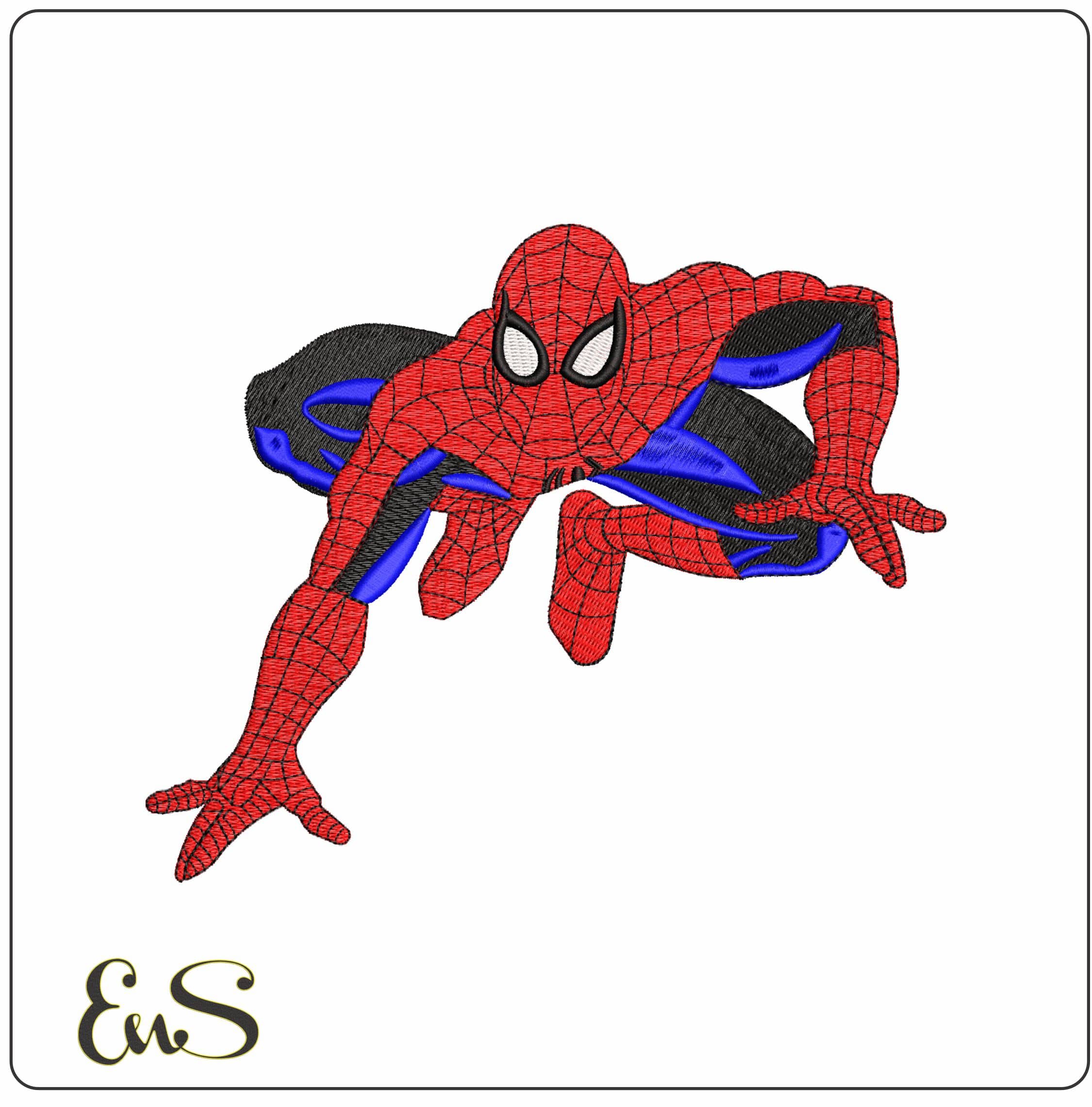 Spiderman ready Jump- Elegant embroidery design file - instant download
