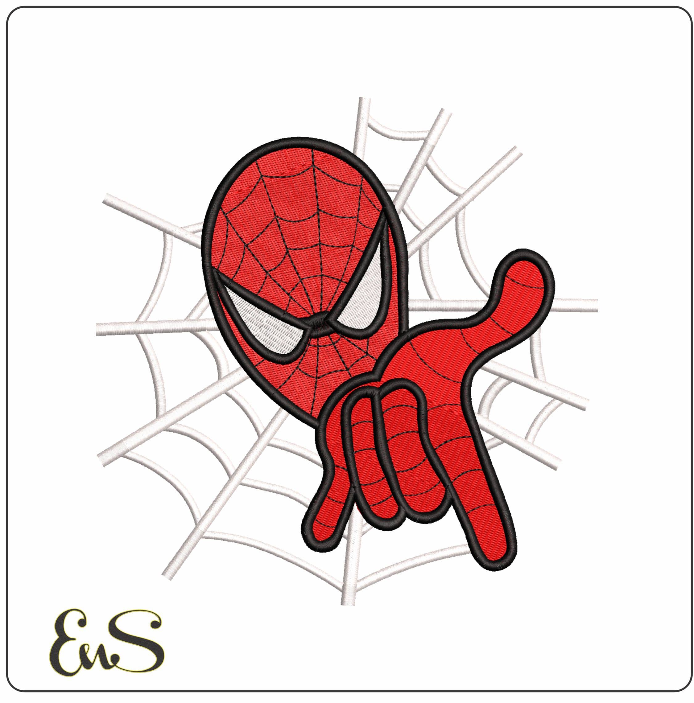 Spiderman Shooting with Web- Elegant embroidery design file - instant download