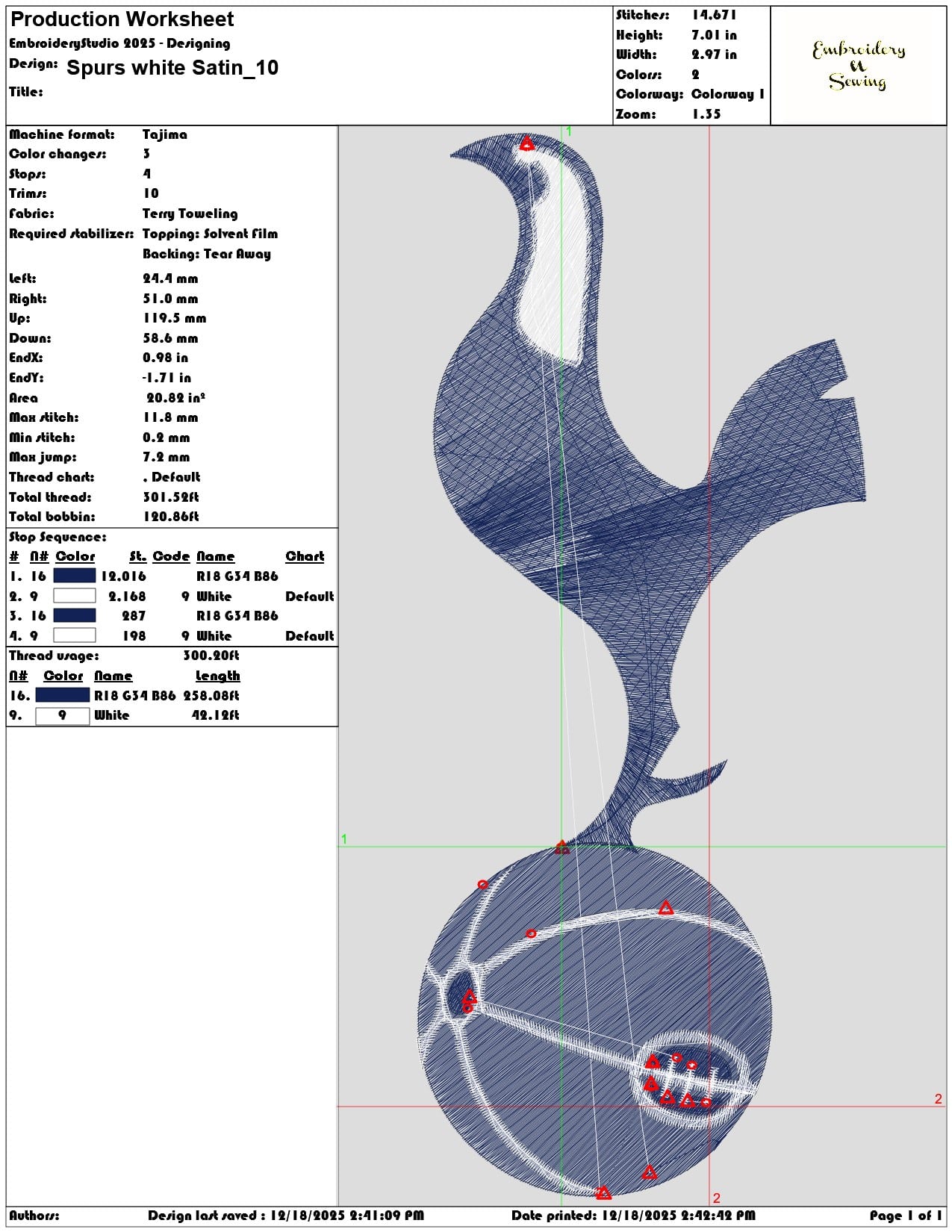 Spurs white Satin- Elegant embroidery design file - instant download — view 3
