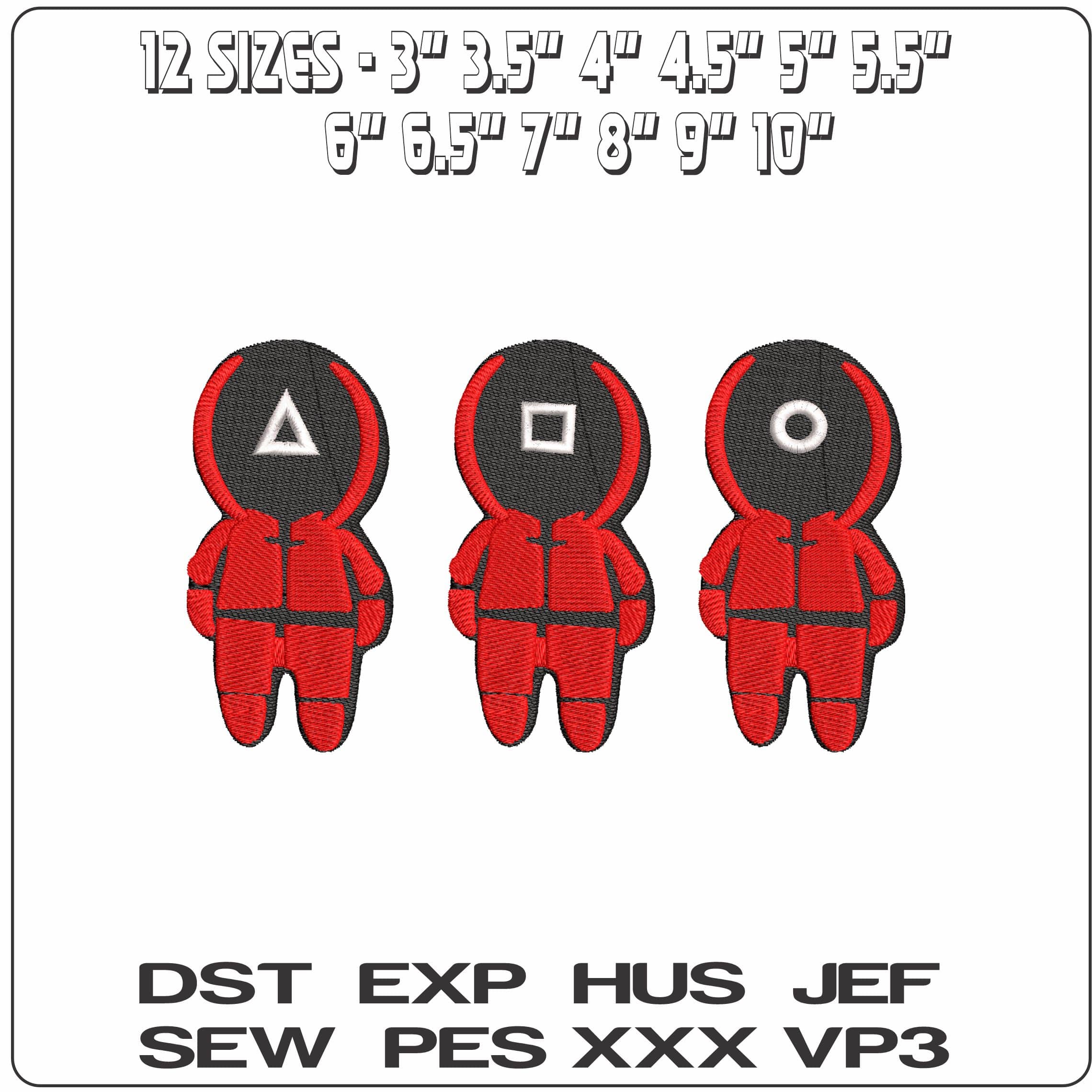 Squid Game- Elegant embroidery design file - instant download — view 2