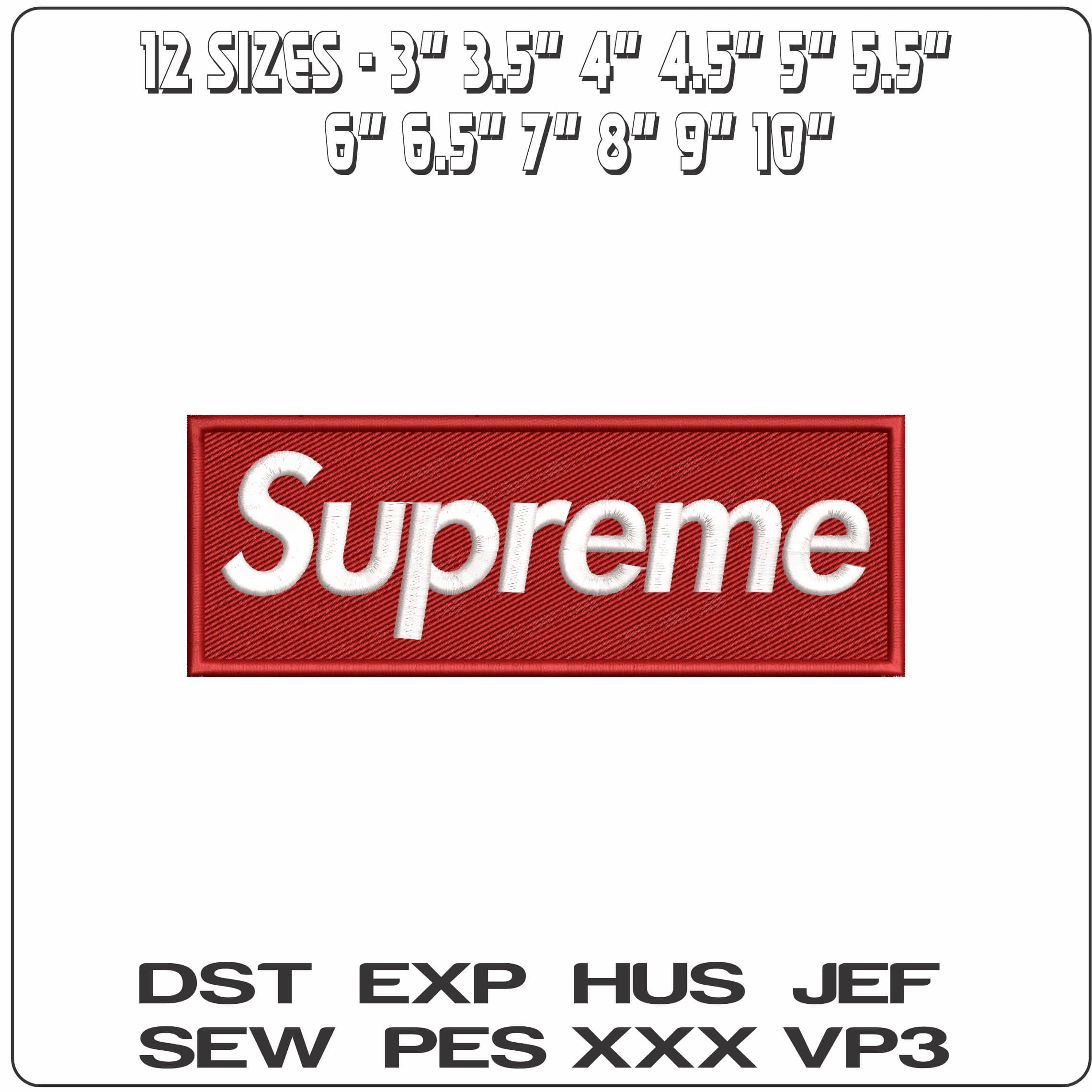 Supreme Logo- Elegant embroidery design file - instant download — view 2