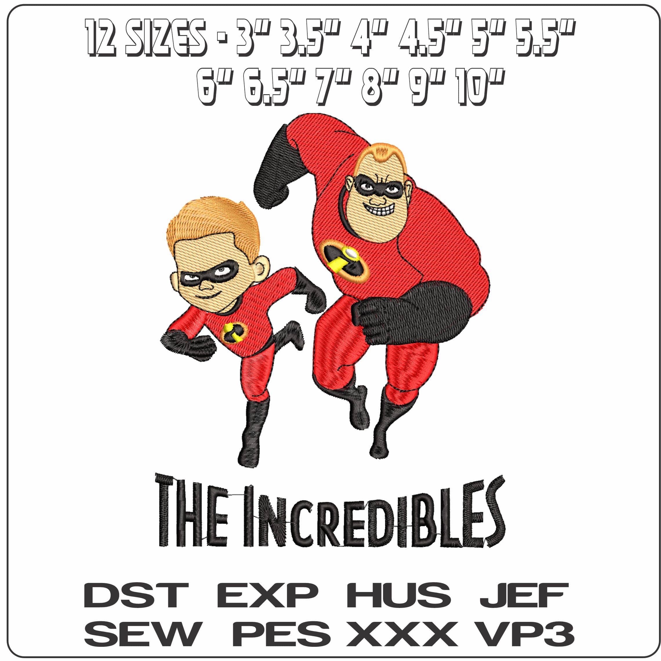 The Incredibles- Elegant embroidery design file - instant download — view 2