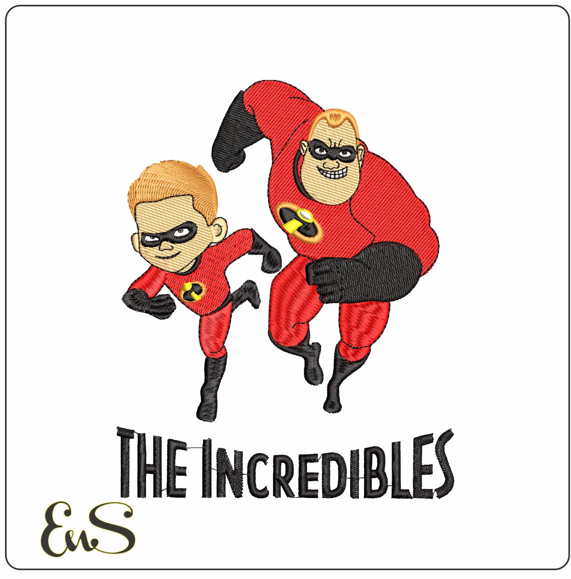 The Incredibles- Elegant embroidery design file - instant download