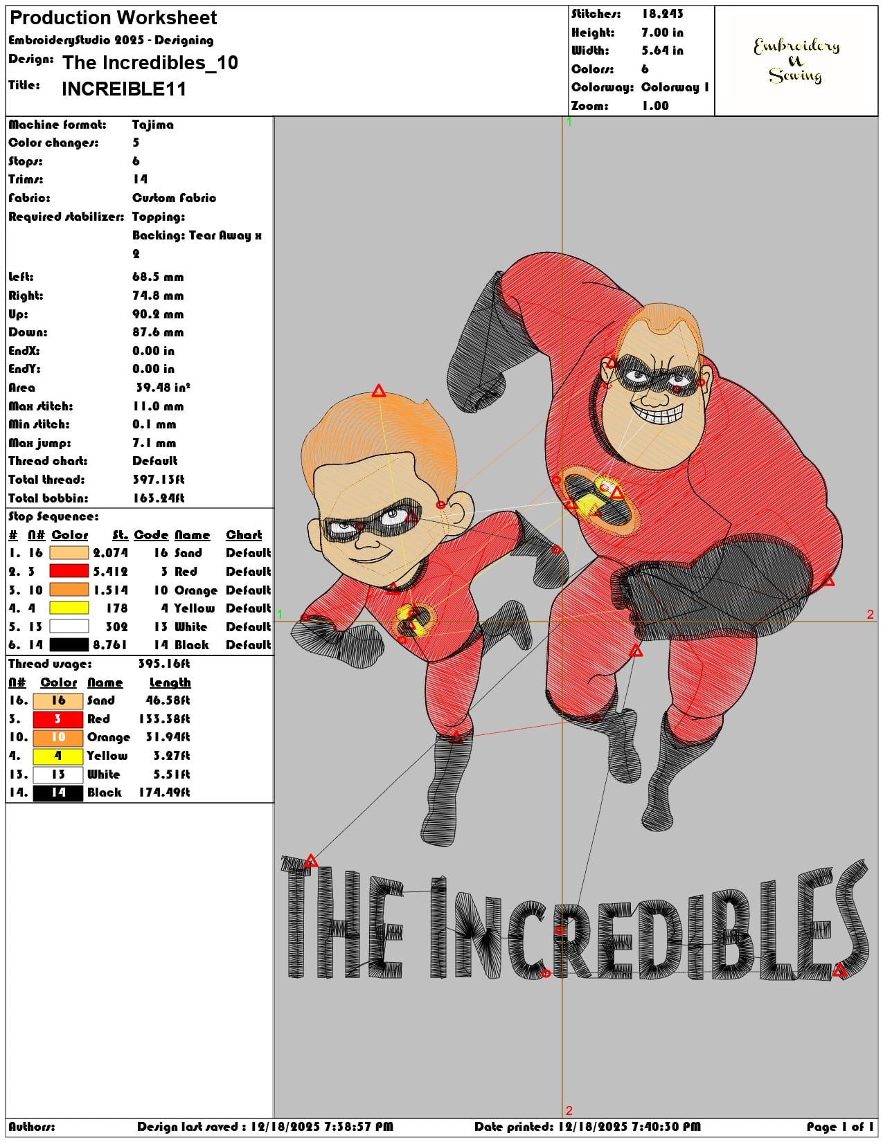 The Incredibles- Elegant embroidery design file - instant download — view 3