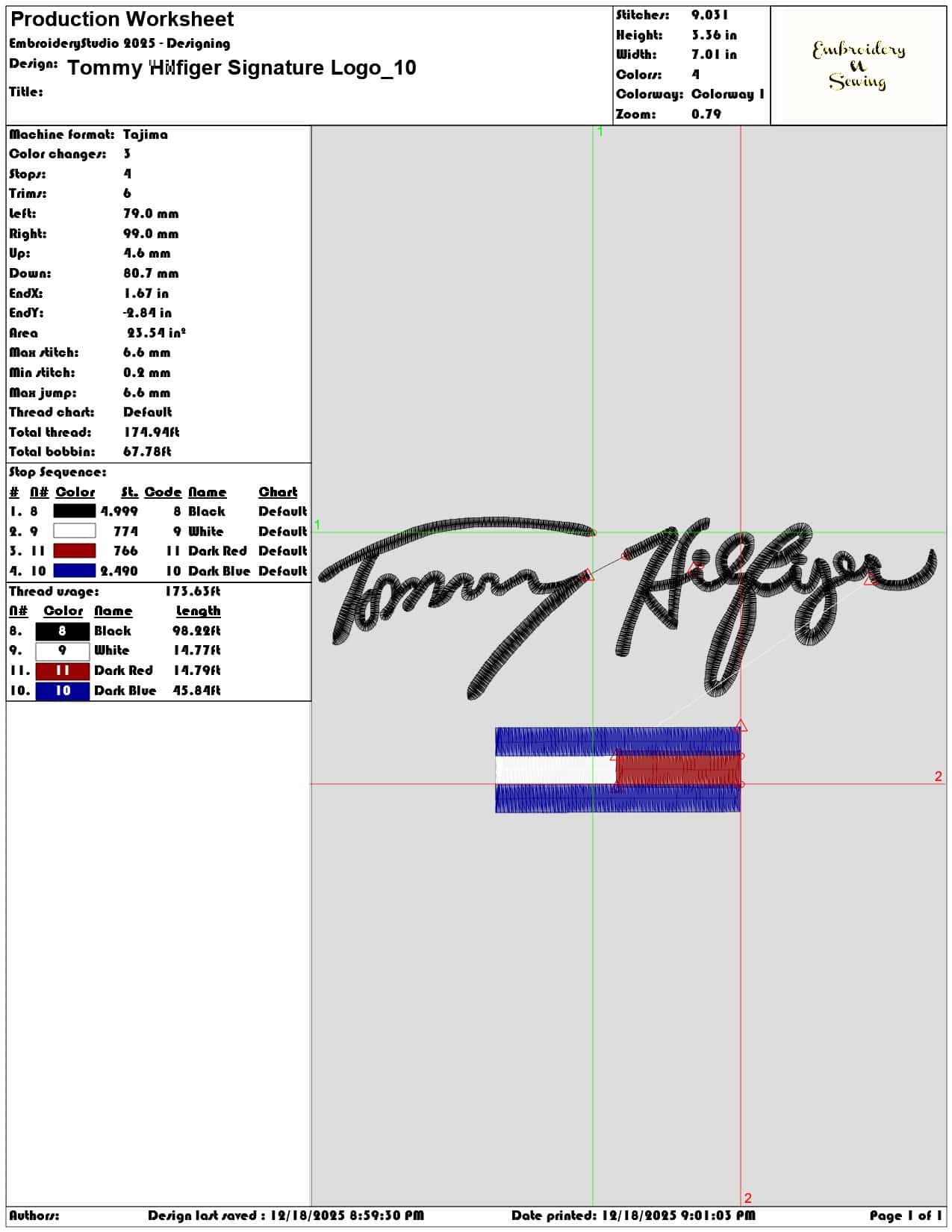 Tommy Hilfiger Signature Logo- Elegant embroidery design file - instant download — view 3