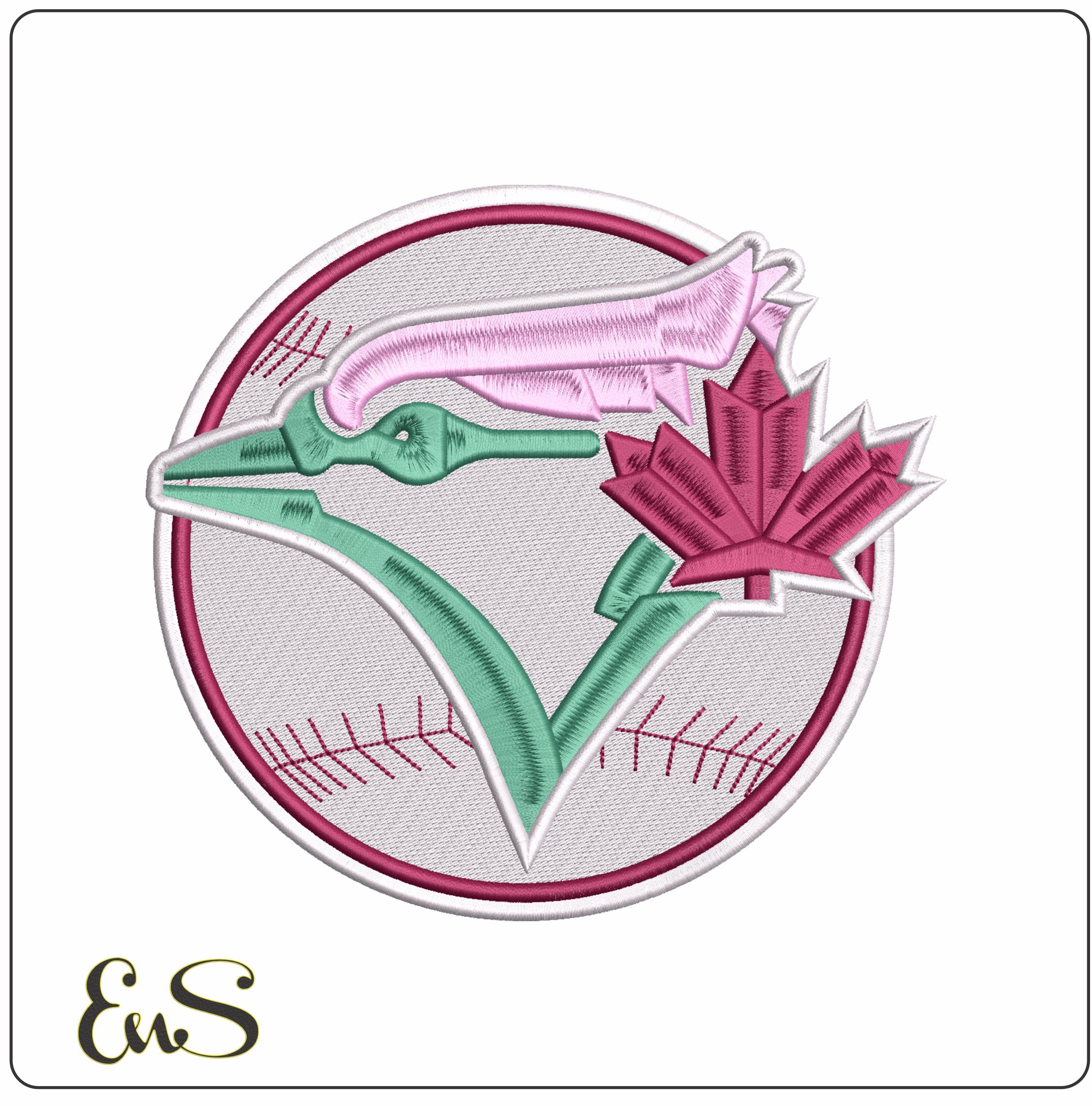 Toronto Blue Jays Baseball Ladies- Elegant embroidery design file - instant download