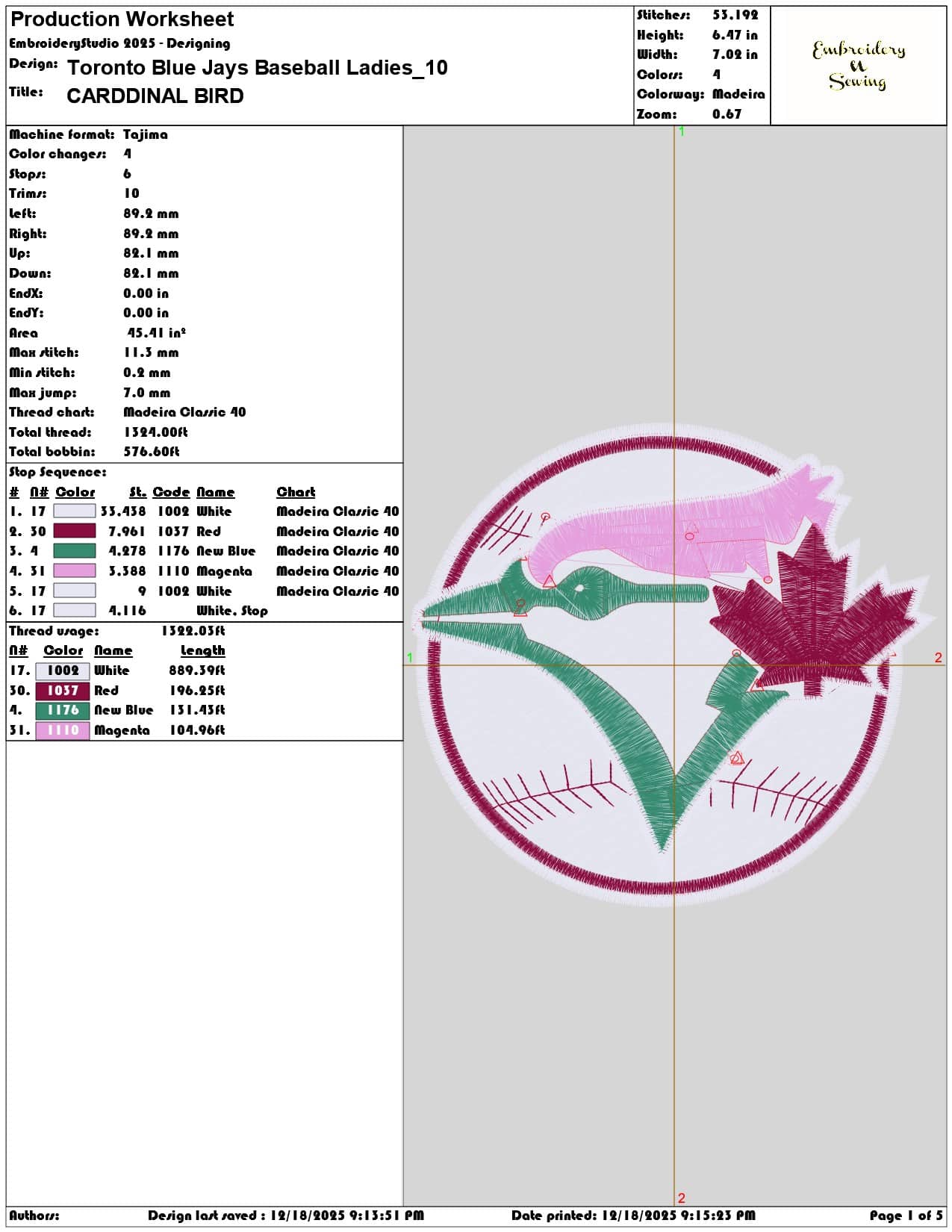 Toronto Blue Jays Baseball Ladies- Elegant embroidery design file - instant download — view 3